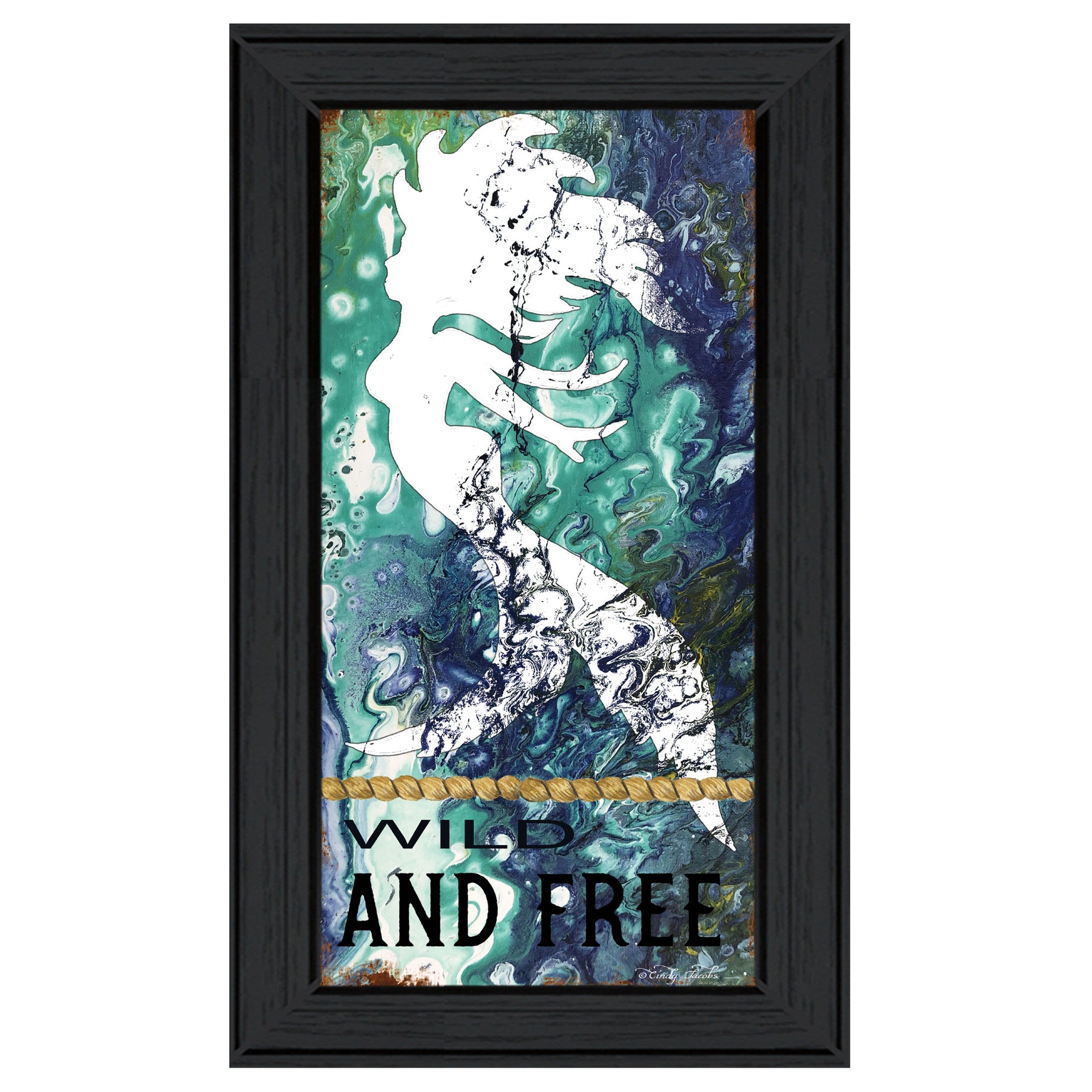 "Wild and Free" by Cindy Jacobs, Ready to Hang Framed Print, Black Frame--1