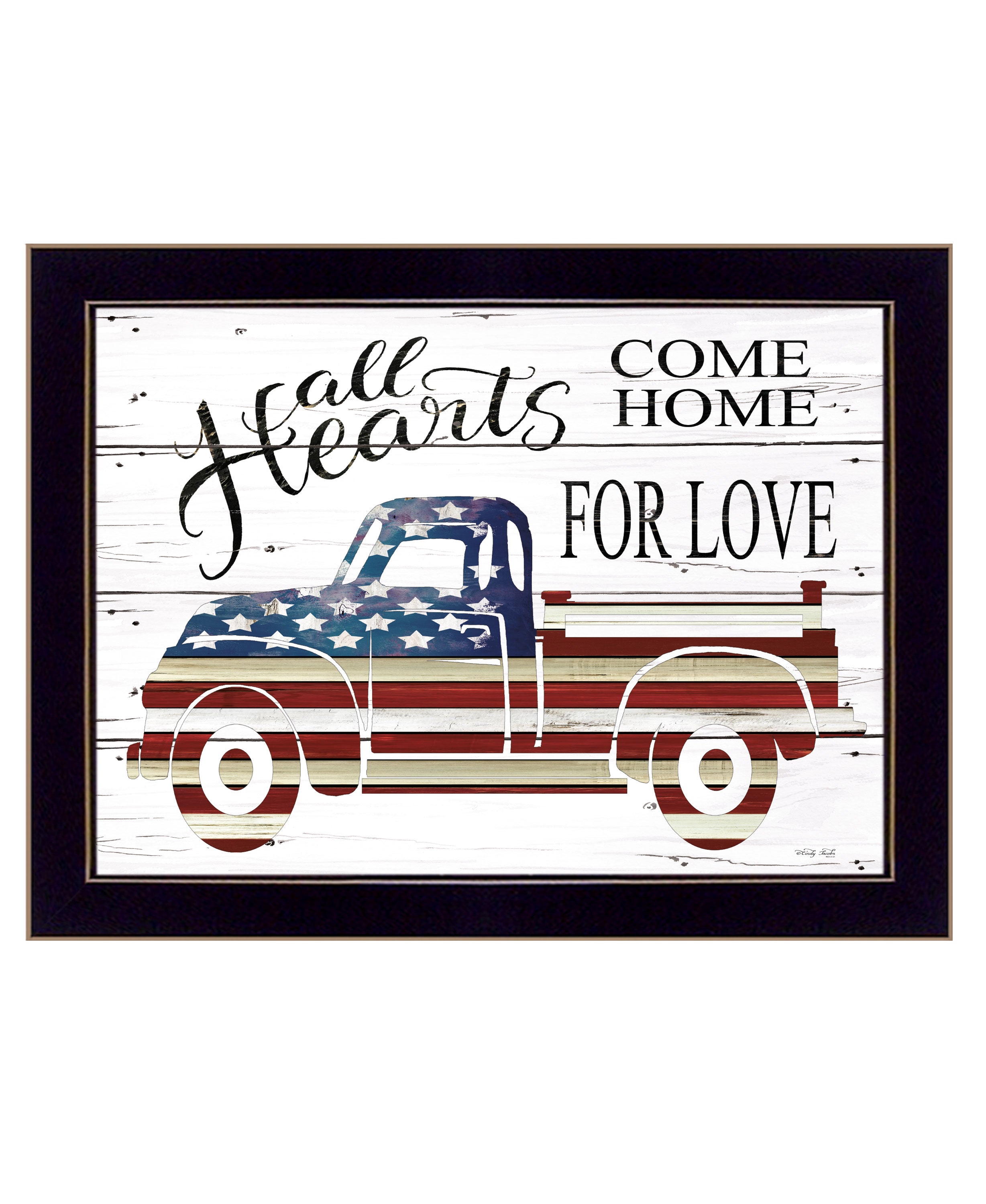 "All Hearts Come Home for Love Truck" by Cindy Jacobs, Ready to Hang Framed Print, Black Frame--1