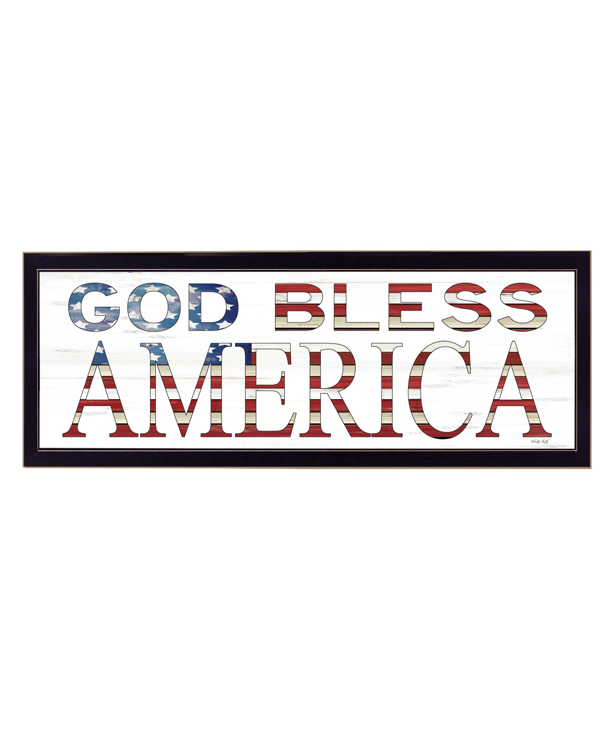 "God Bless America" by Cindy Jacobs, Ready to Hang Framed Print, Black Frame--1