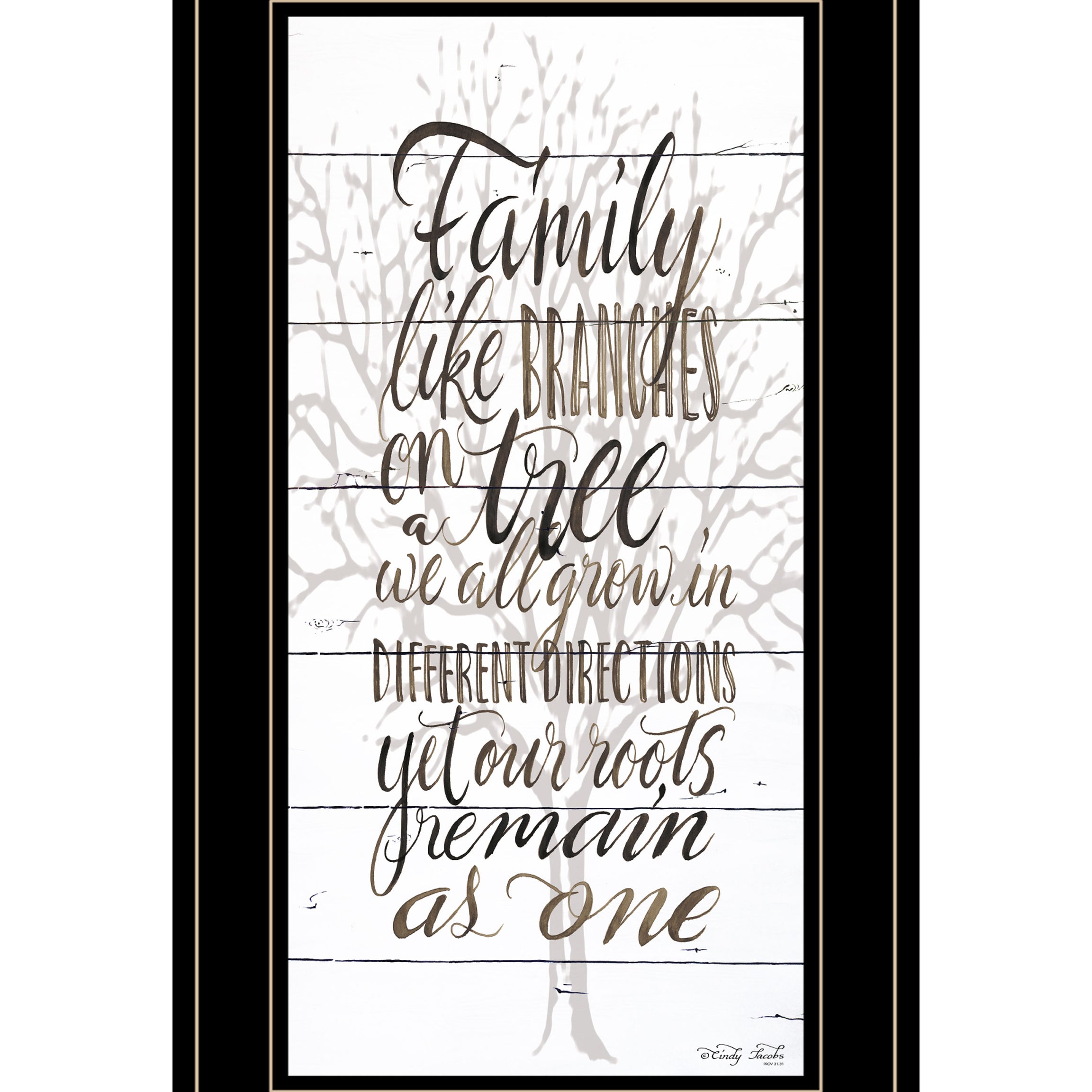 "Family" by Cindy Jacobs, Ready to Hang Framed Print, Black Frame--1