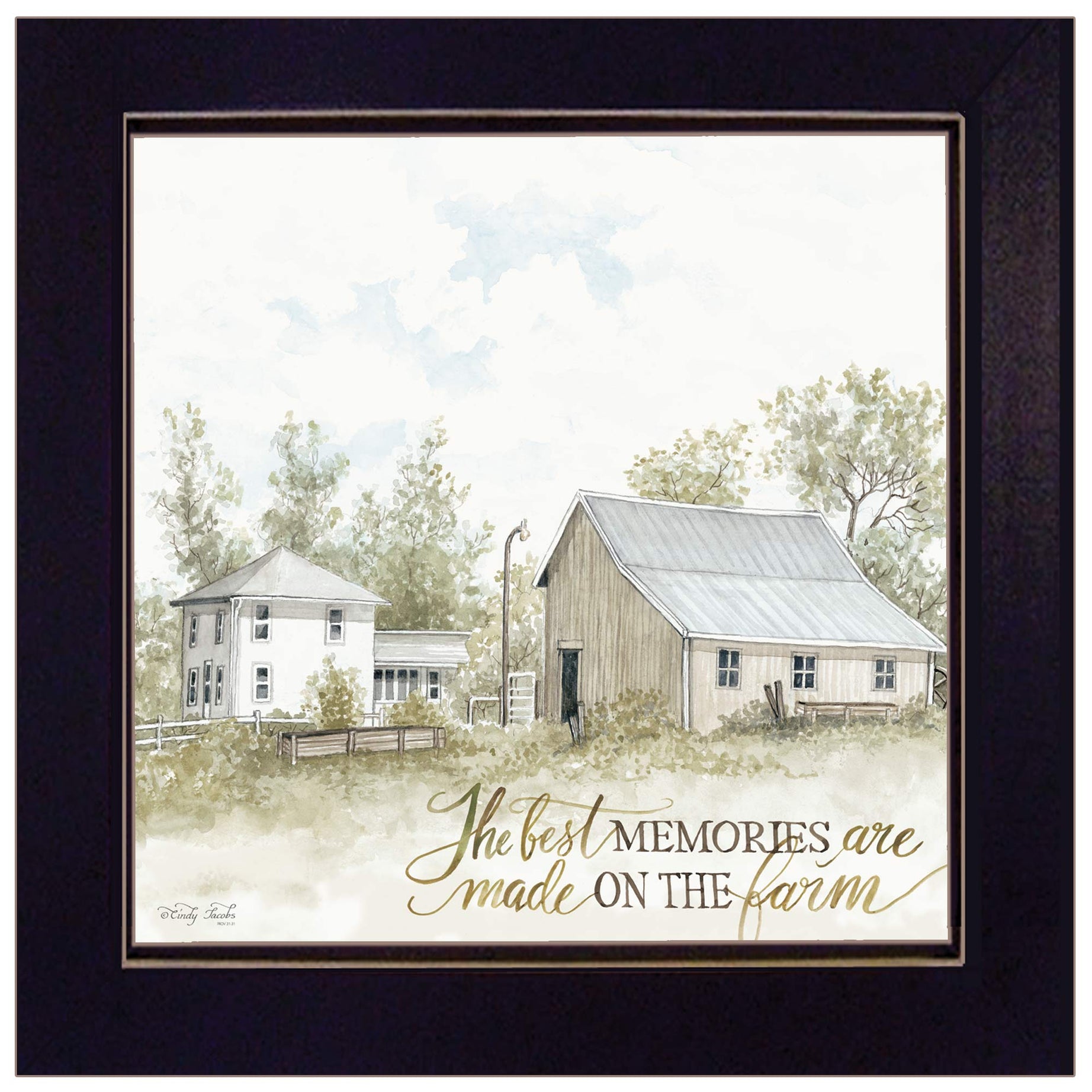 "The Best Memories" by Cindy Jacobs, Ready to Hang Framed Print, Black Frame--1