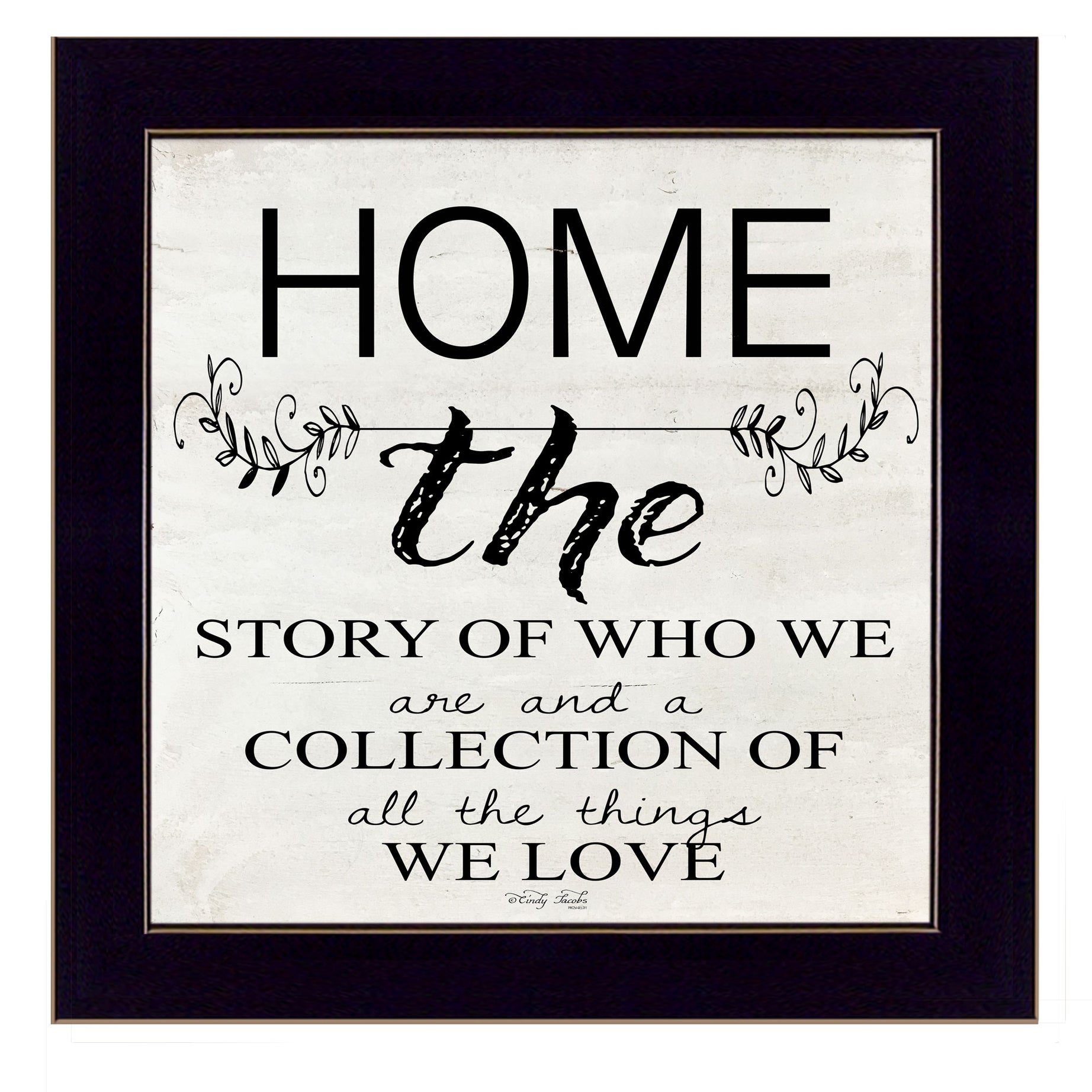 "Home - the Story of Who We Are" by Cindy Jacobs, Ready to Hang Framed Print, Black Frame--1