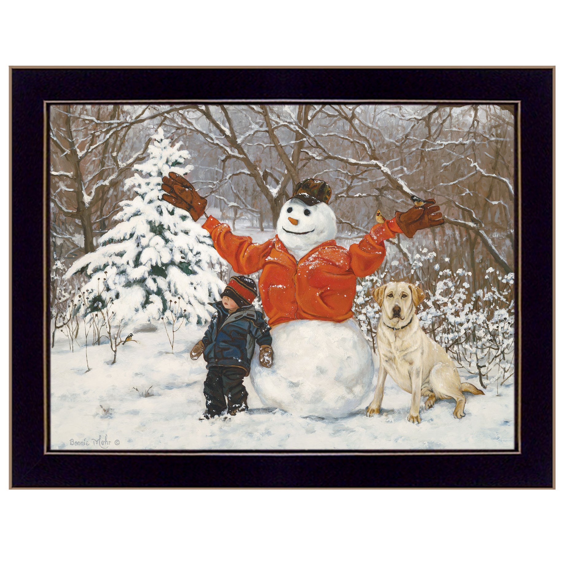 "Buddies" by Bonnie Mohr, Ready to Hang Framed Print, Black Frame--1