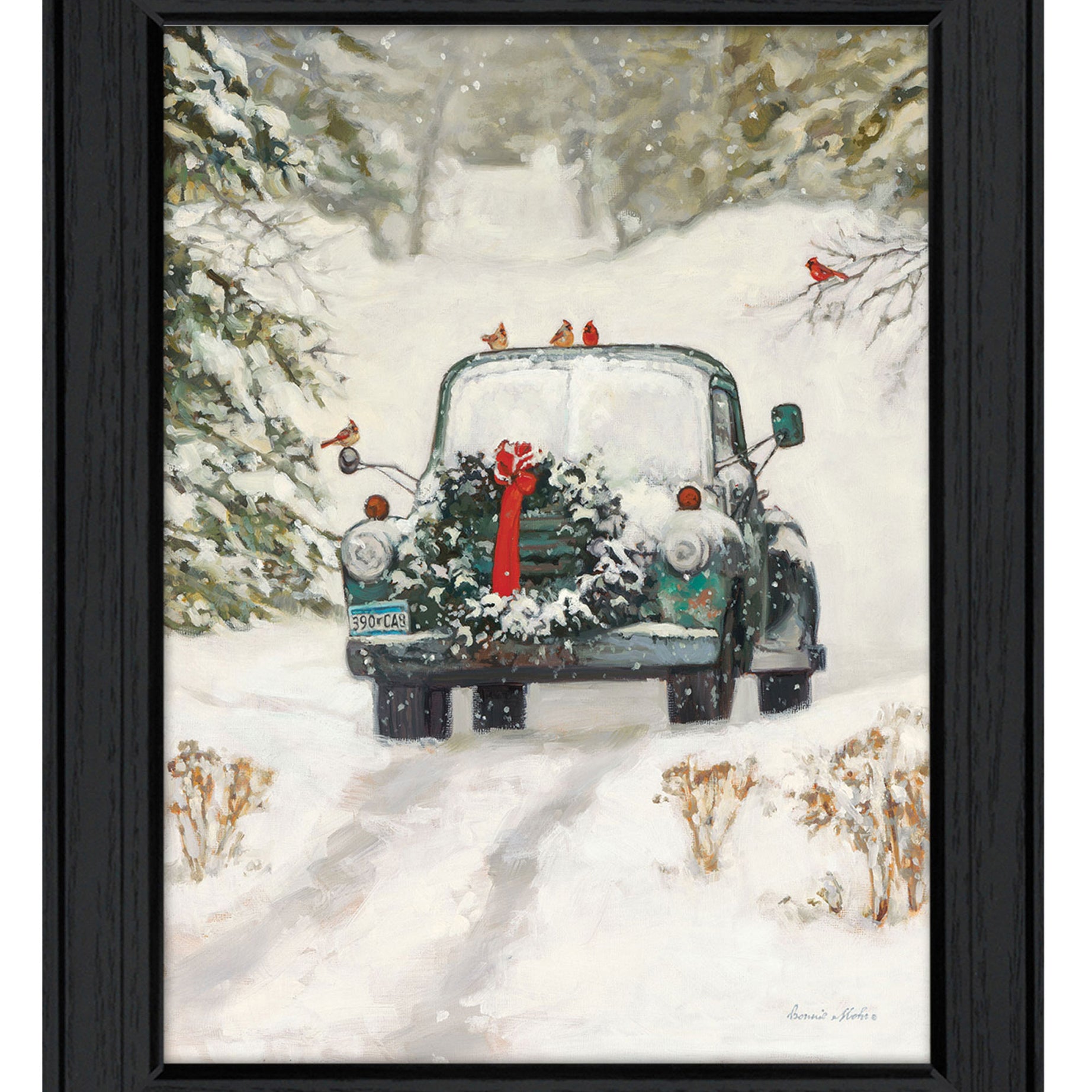 "Winter Park" by Artisan Bonnie Mohr , Ready to Hang Framed Print, Black Frame--1