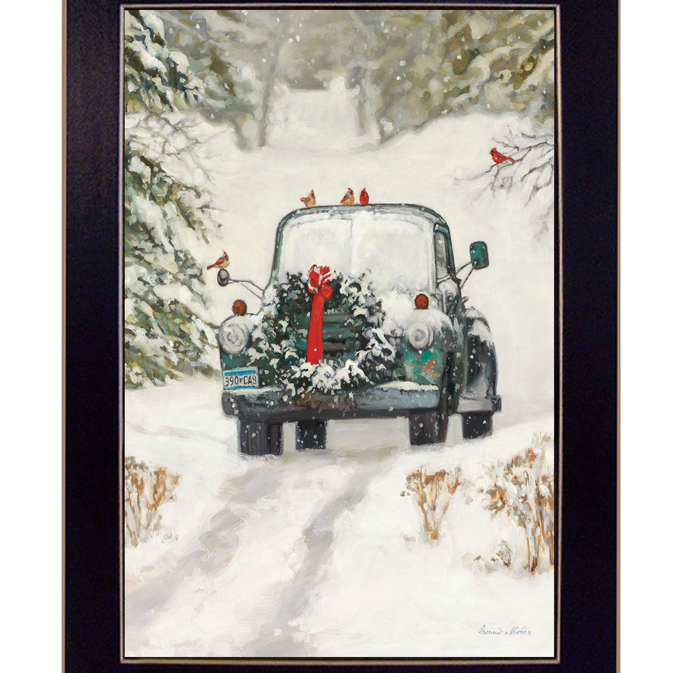 "Winter Park" by Artisan Bonnie Mohr , Ready to Hang Framed Print, Black Frame--1