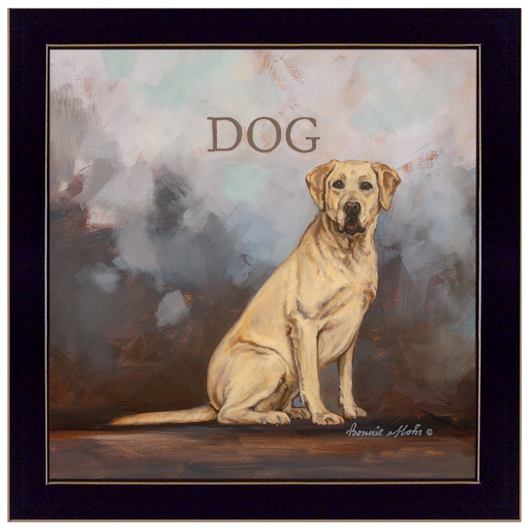 "Dakota the Dog" by Bonnie Mohr, Ready to Hang Framed Print, Black Frame--1