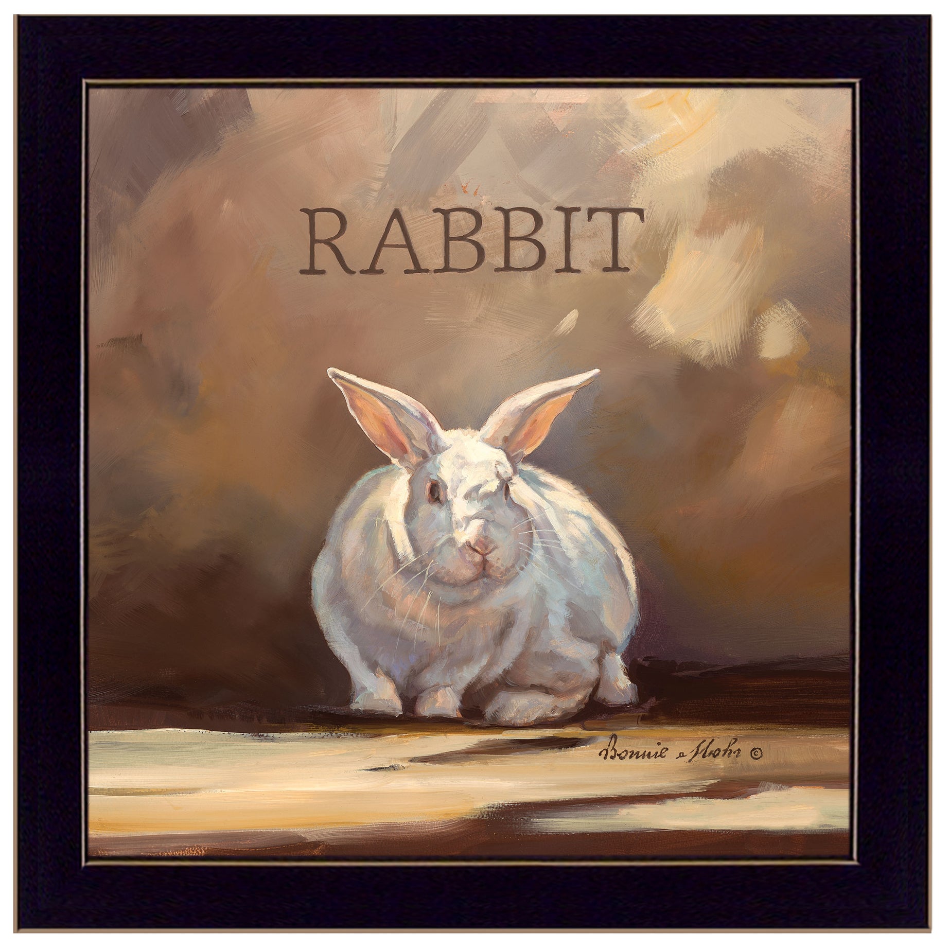 "Ruby the Rabbit" by Bonnie Mohr, Ready to Hang Framed Print, Black Frame--1