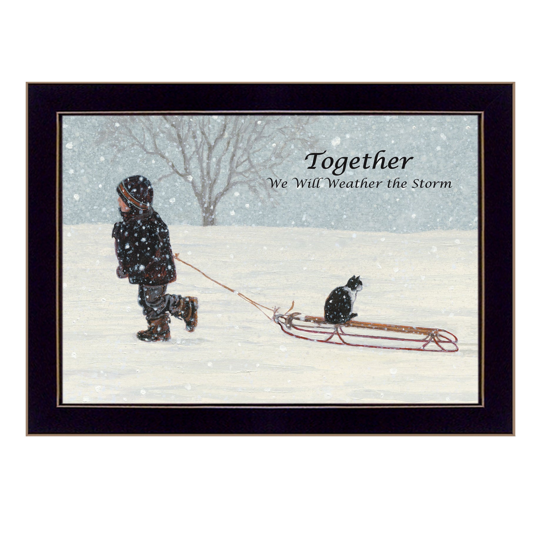 "Together" By Bonnie Mohr, Printed Wall Art, Ready To Hang Framed Poster, Black Frame--1