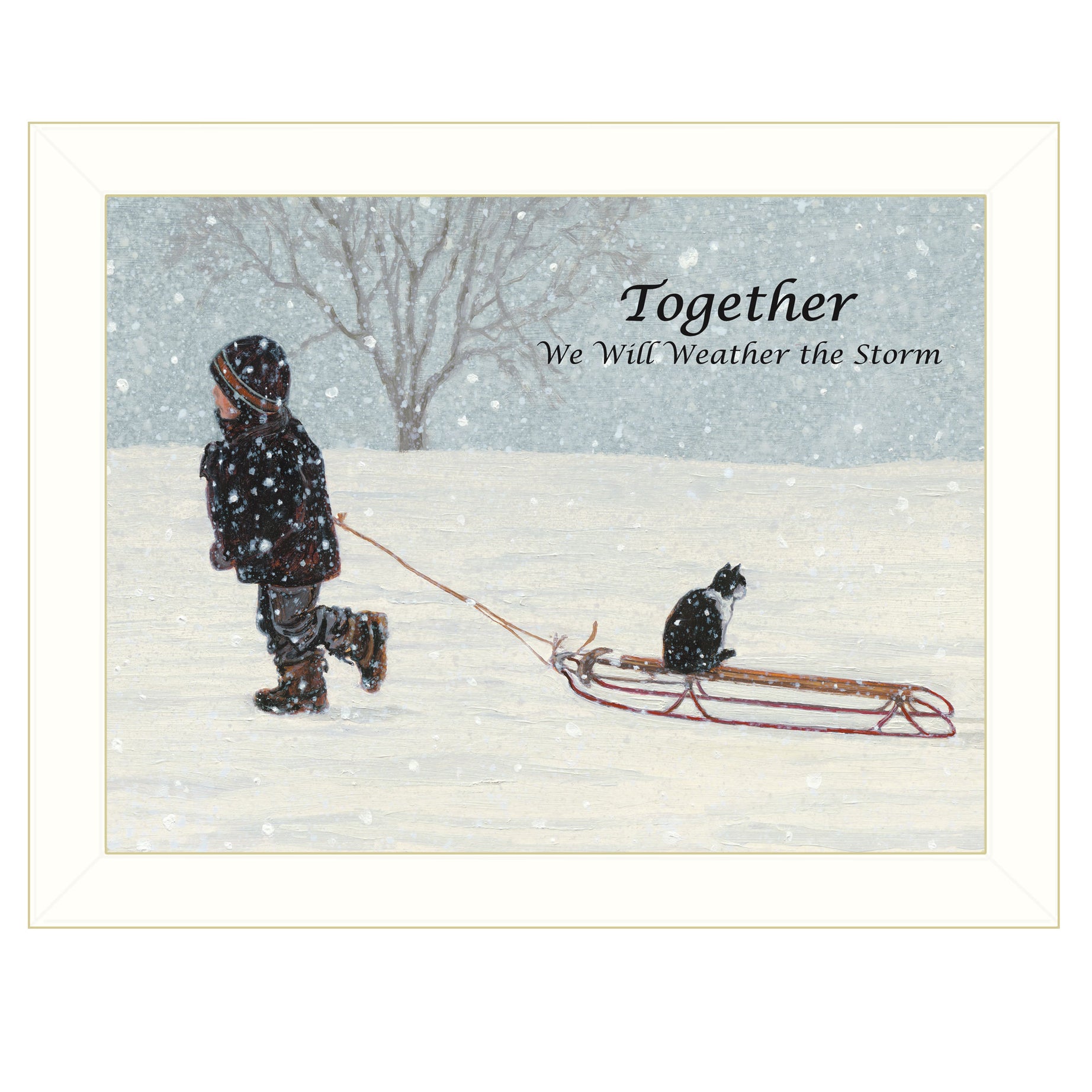 "Together" by Artisan Bonnie Mohr , Ready to Hang Framed Print, White Frame--1