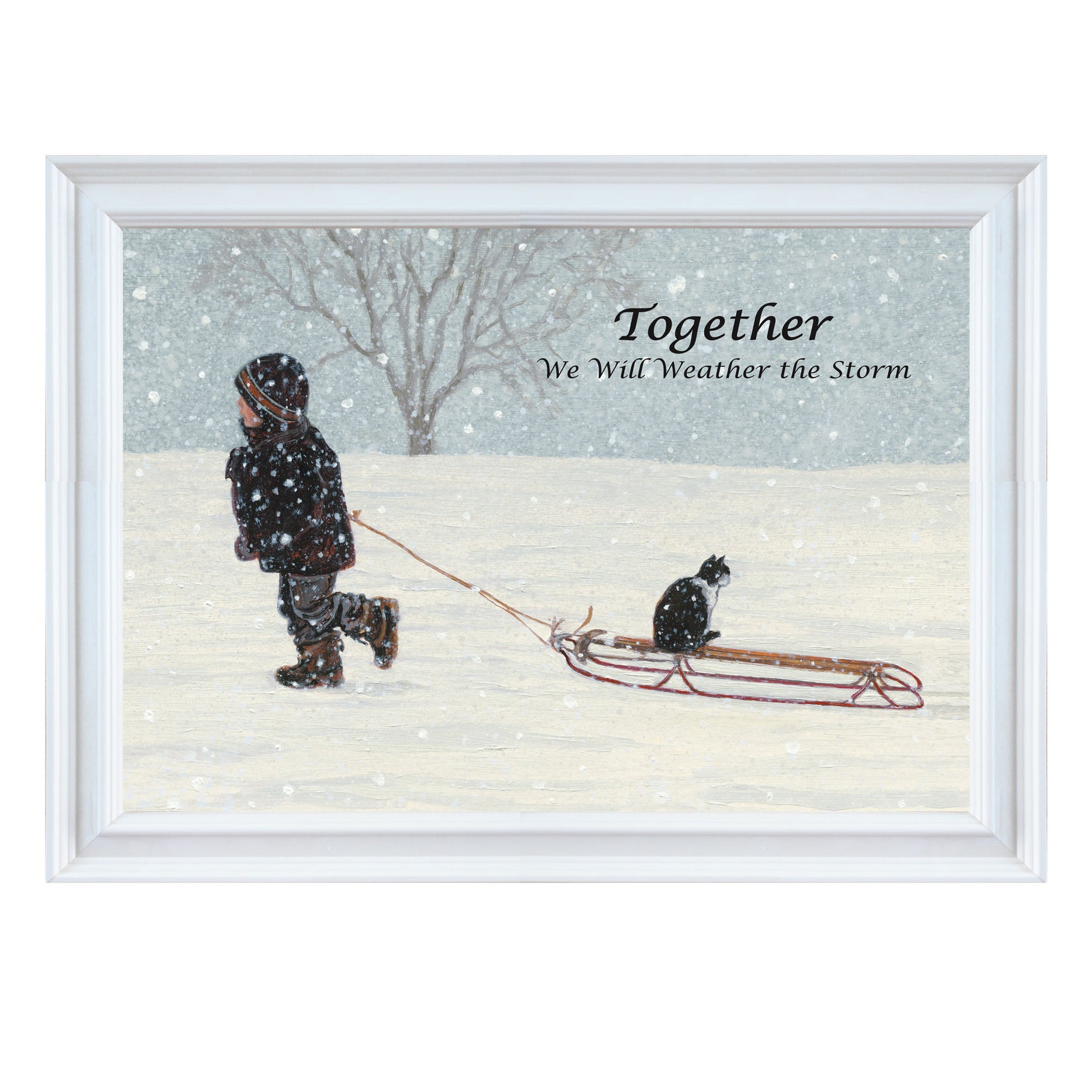 "Together" By Bonnie Mohr, Printed Wall Art, Ready To Hang Framed Poster, White Frame--1