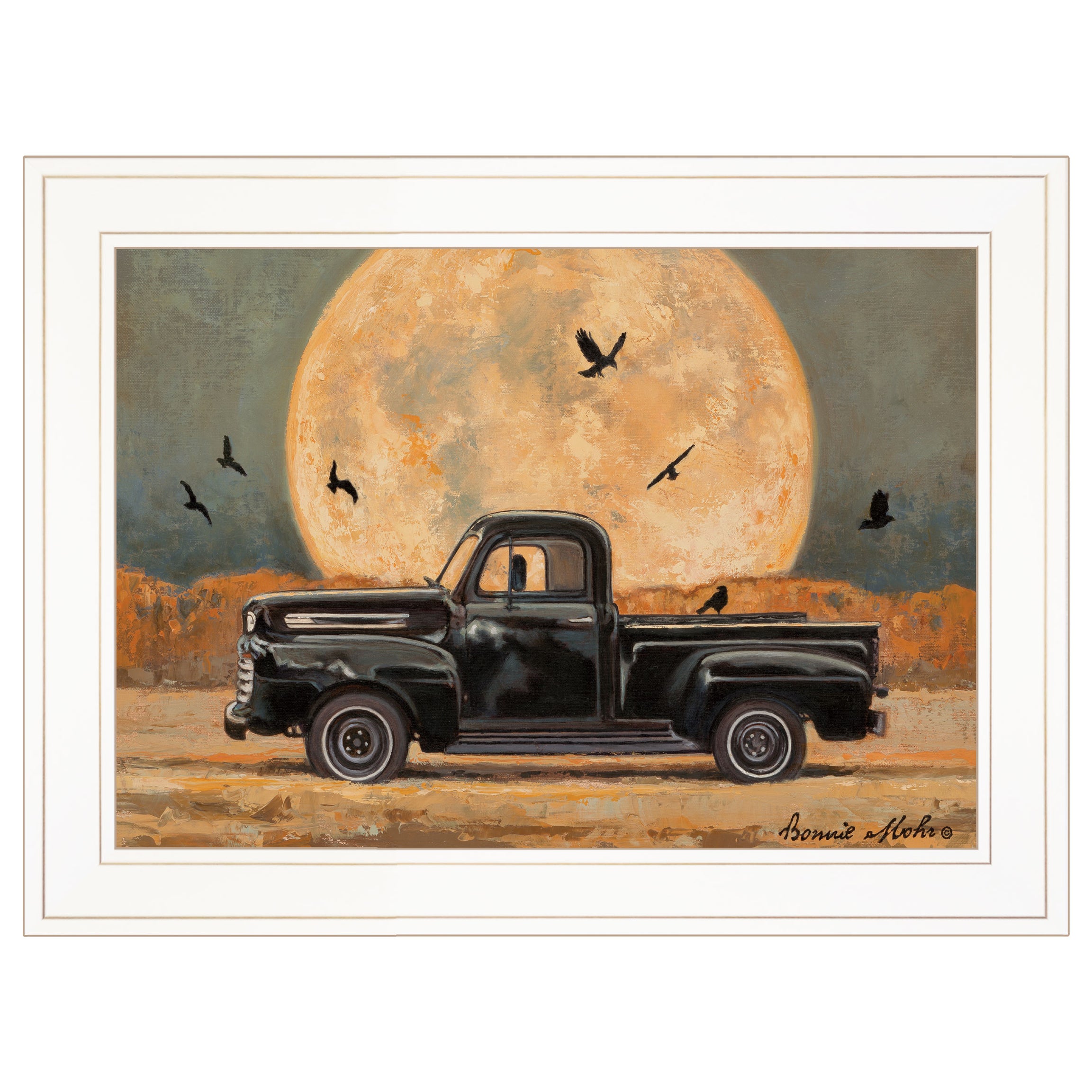 "Harvest Moon" By Bonnie Mohr, Ready to Hang Framed Print, White Frame--1