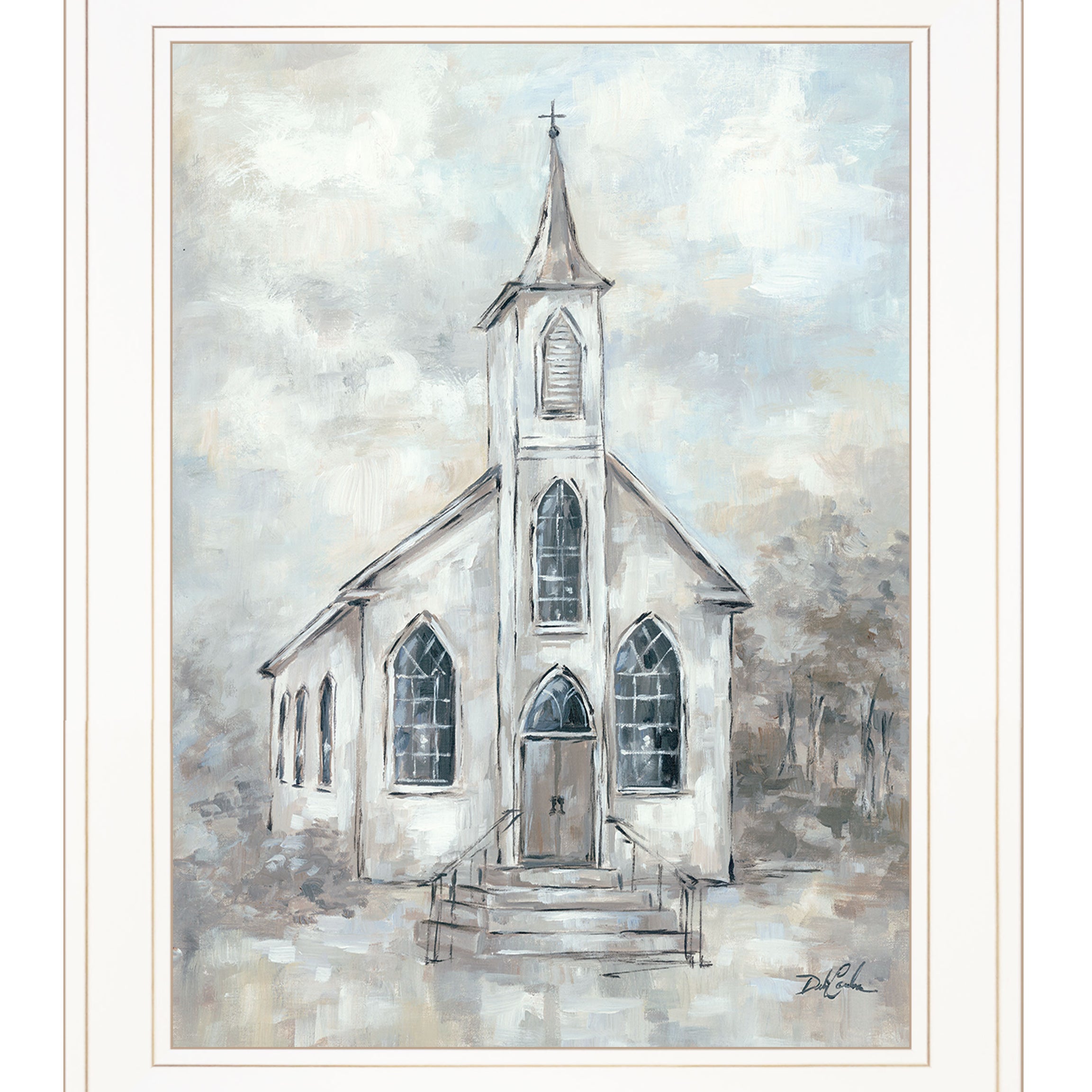 "Faith" by Artisan Debbie Coules, Ready to Hang Framed Print, White Frame--1