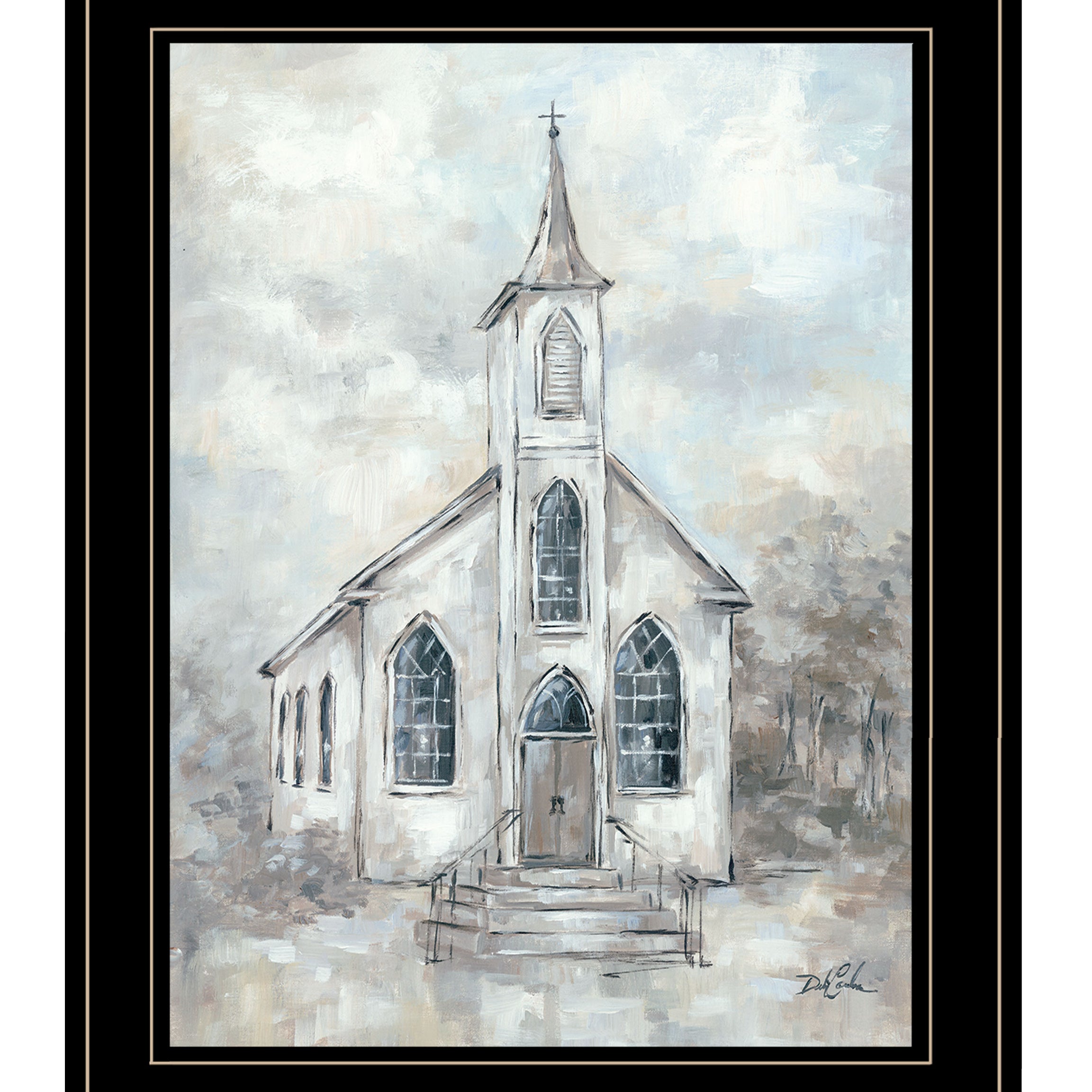 "Faith" by Artisan Debbie Coules, Ready to Hang Framed Print, Black Frame--1