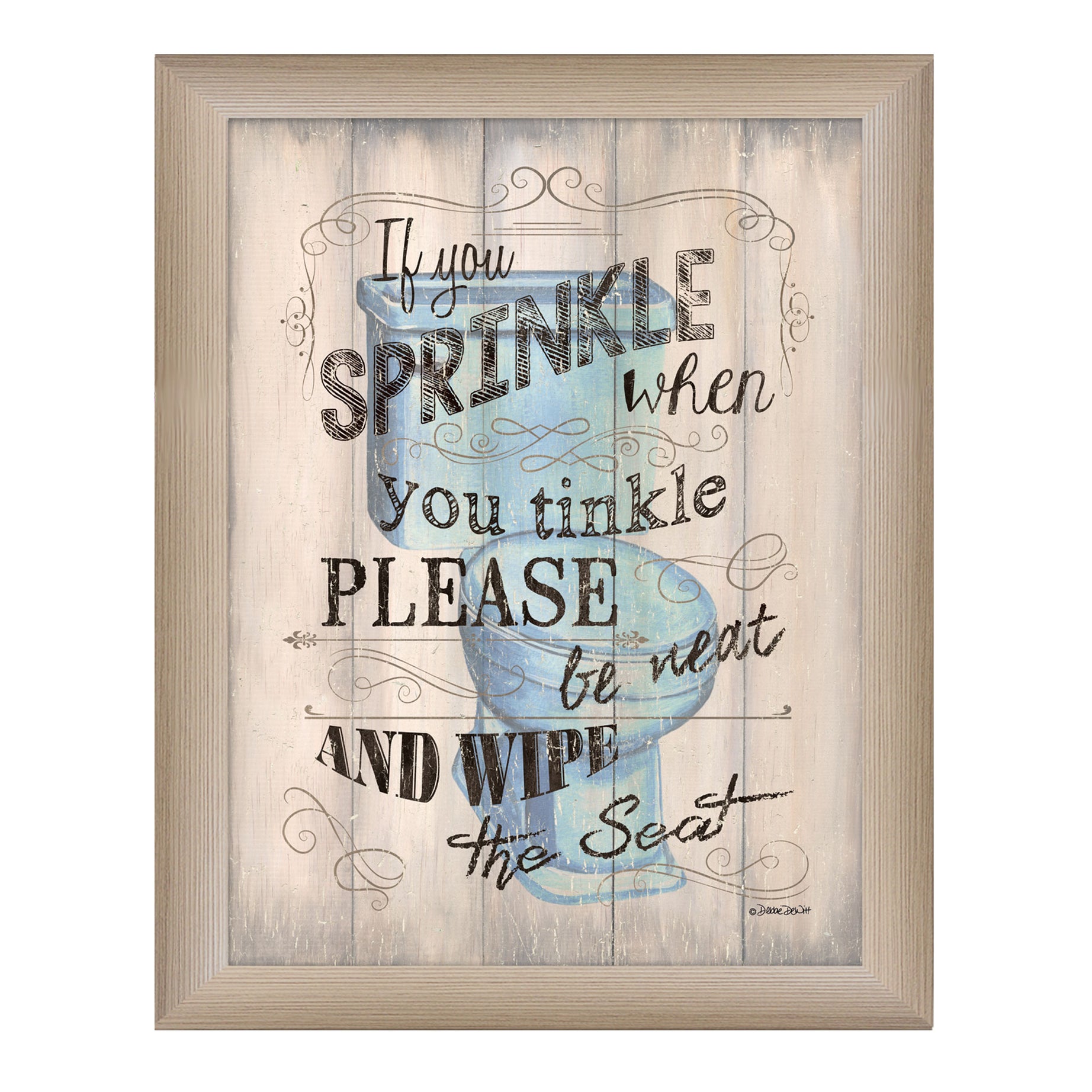 "If You Sprinkle" By Debbie DeWitt, Printed Wall Art, Ready To Hang Framed Poster, Beige Frame--1