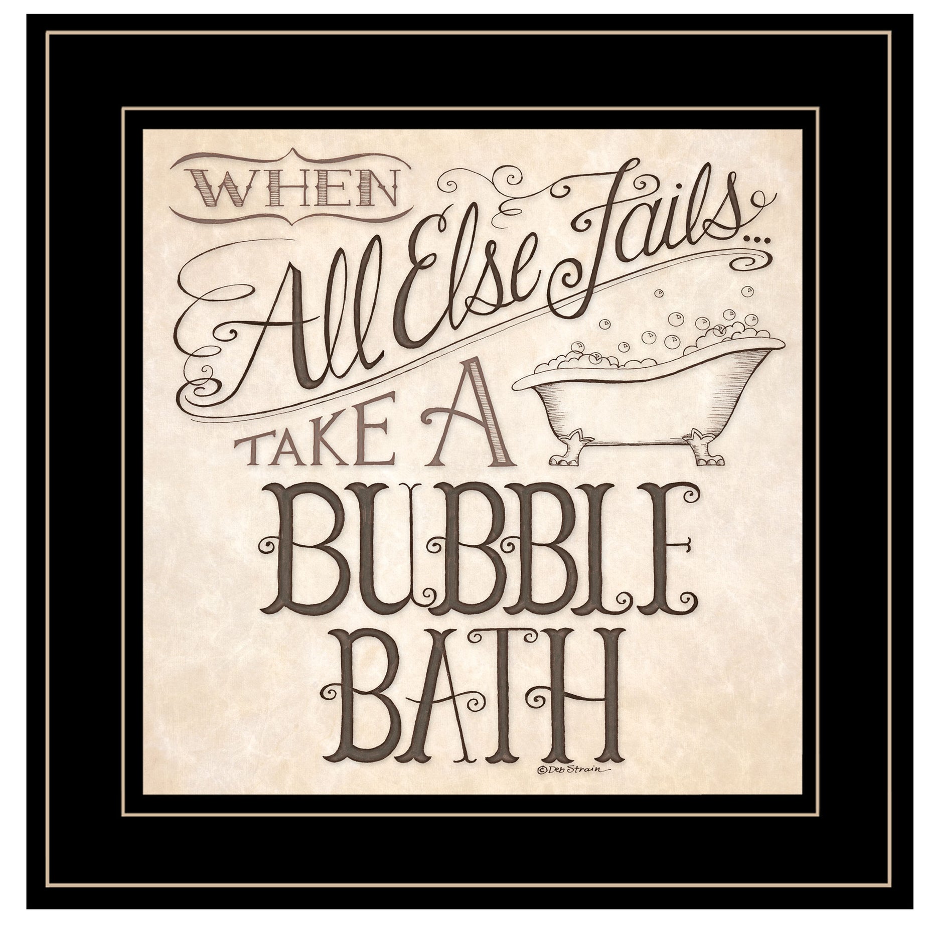 "When All Else Fails" by Deb Strain, Ready to Hang Framed Print, Black Frame--1