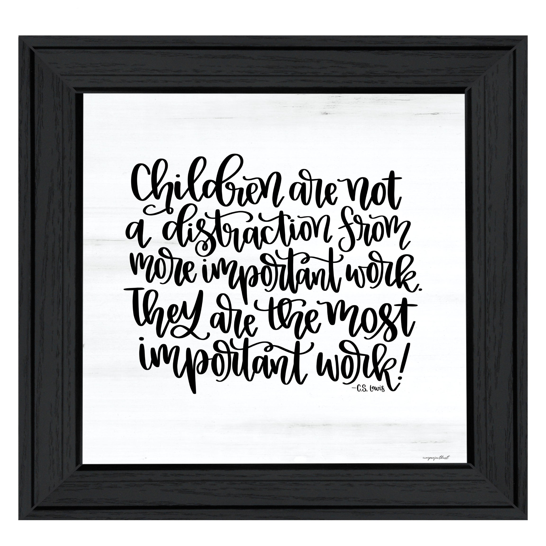 "The Most Important Work" by Imperfect Dust, Ready to Hang Framed Print, Black Frame--1