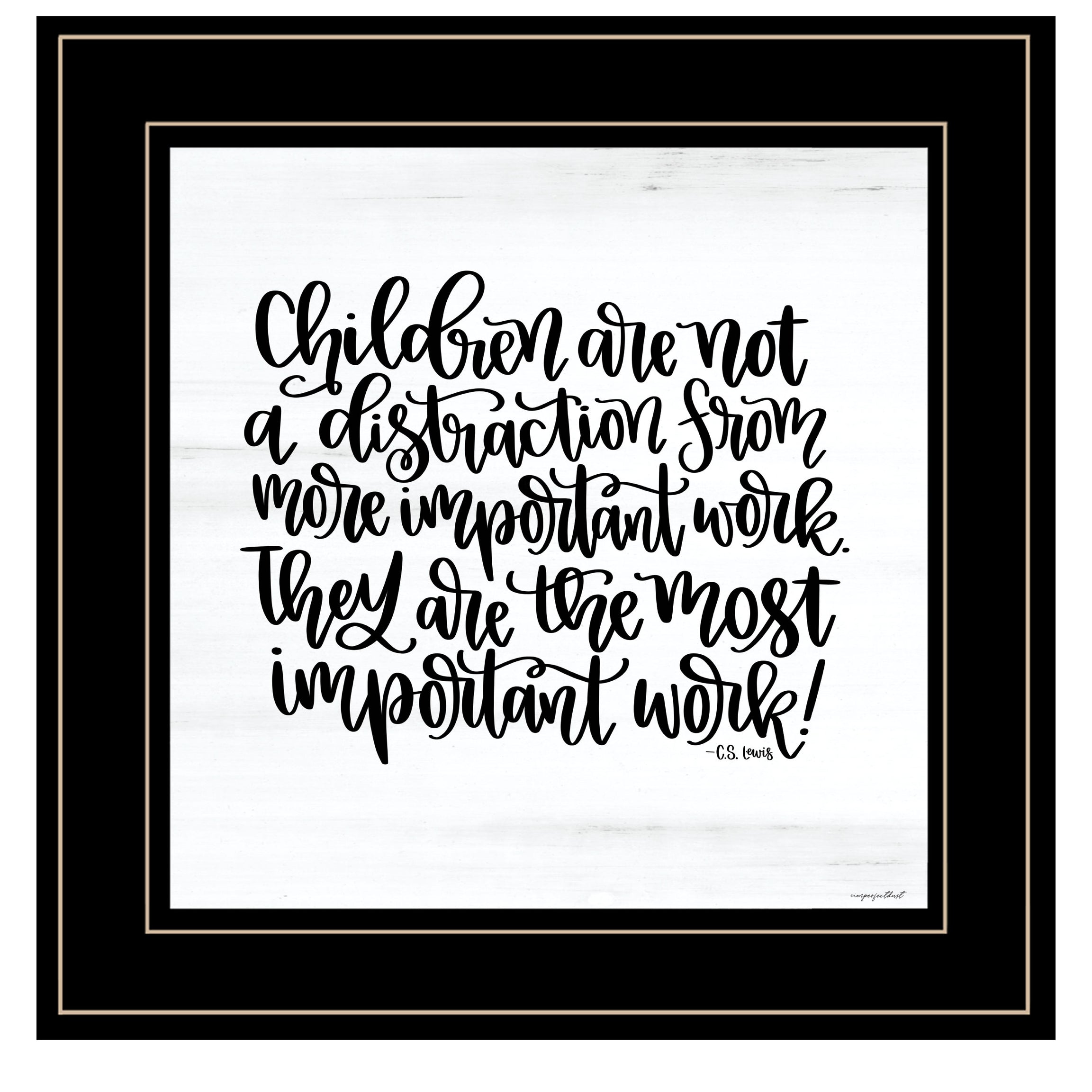 "The Most Important Work" by Imperfect Dust, Ready to Hang Framed Print, Black Frame--1