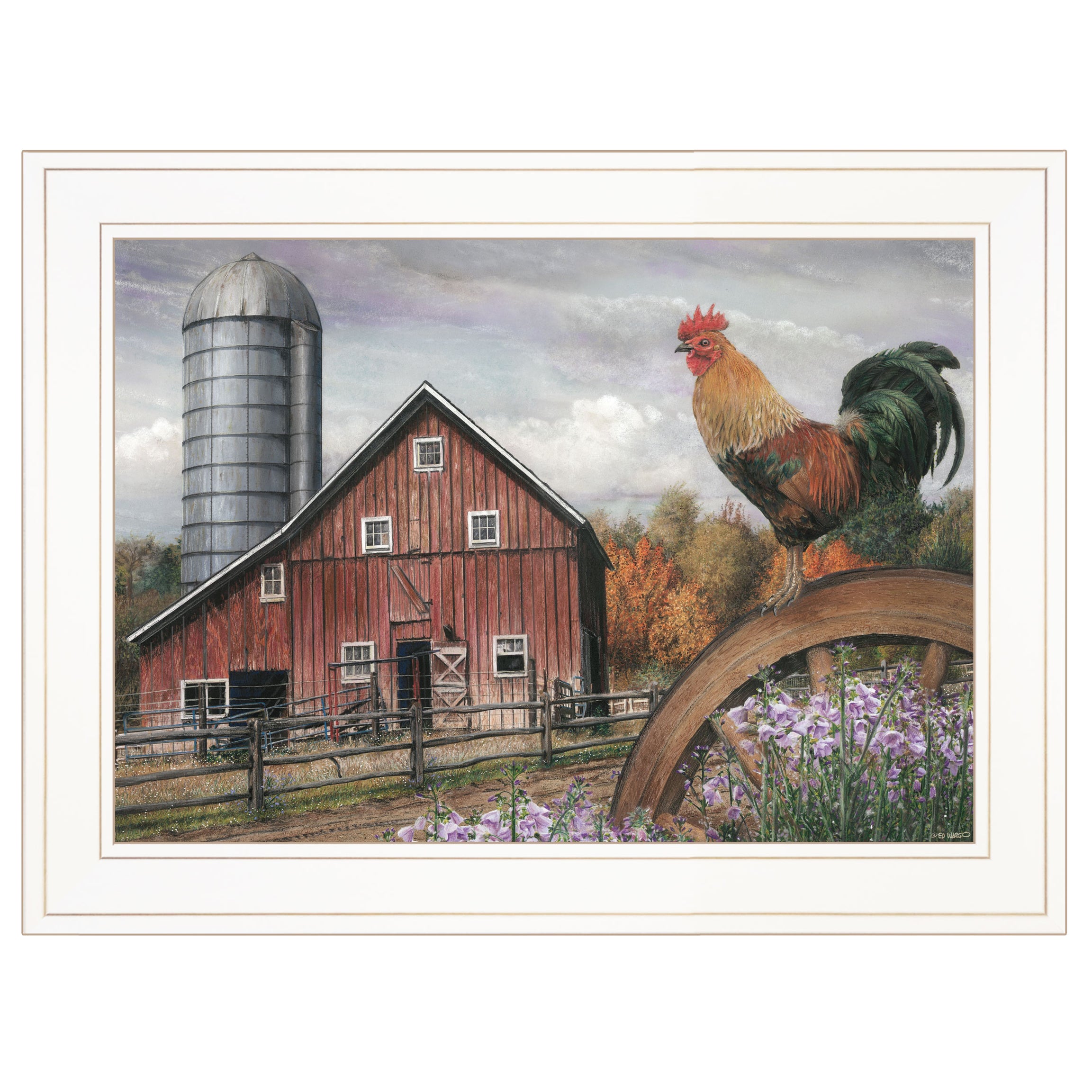 "Good Morning Vermont" by Ed Wargo, Ready to Hang Framed Print, White Frame--1