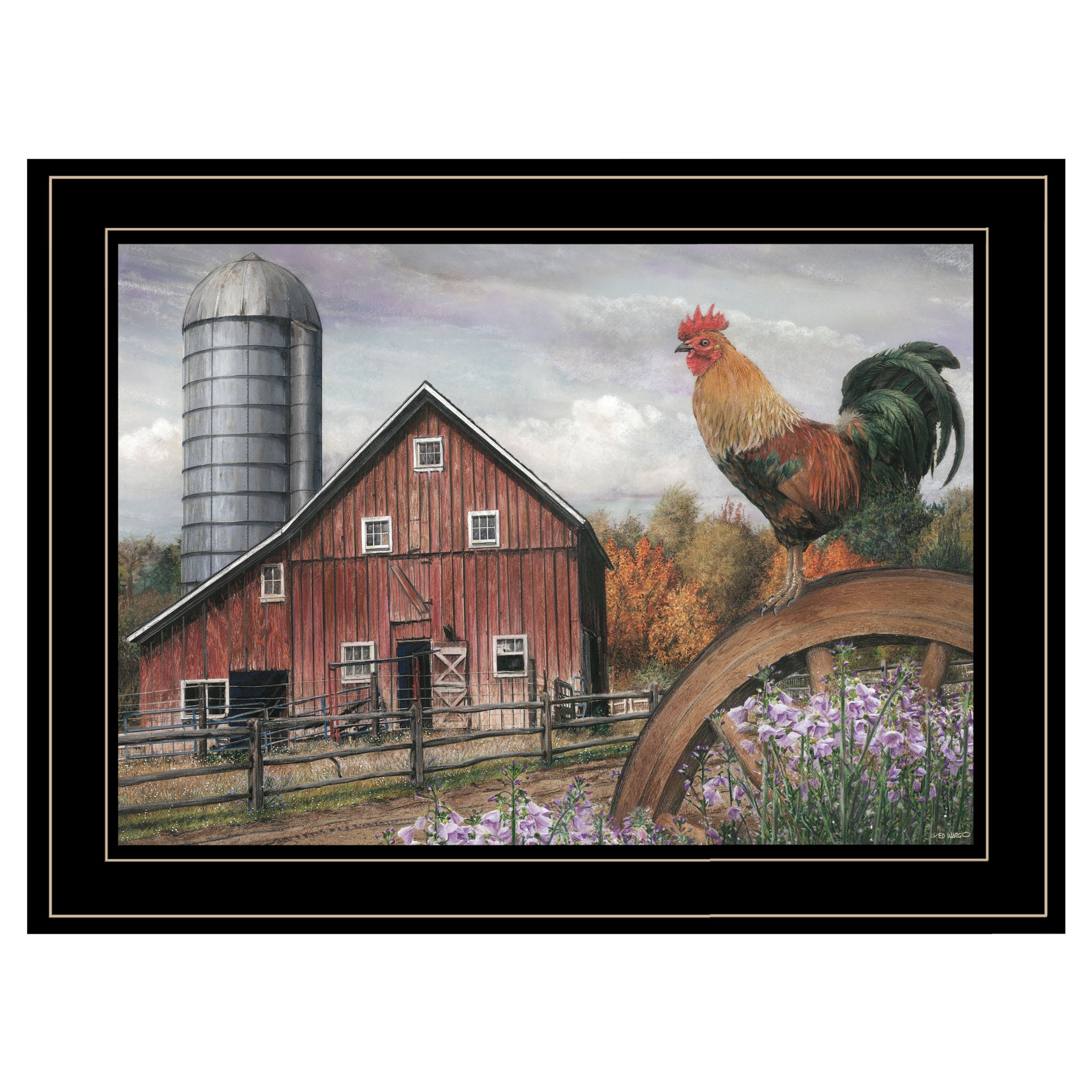 "Good Morning Vermont" by Ed Wargo, Ready to Hang Framed Print, Black Frame--1