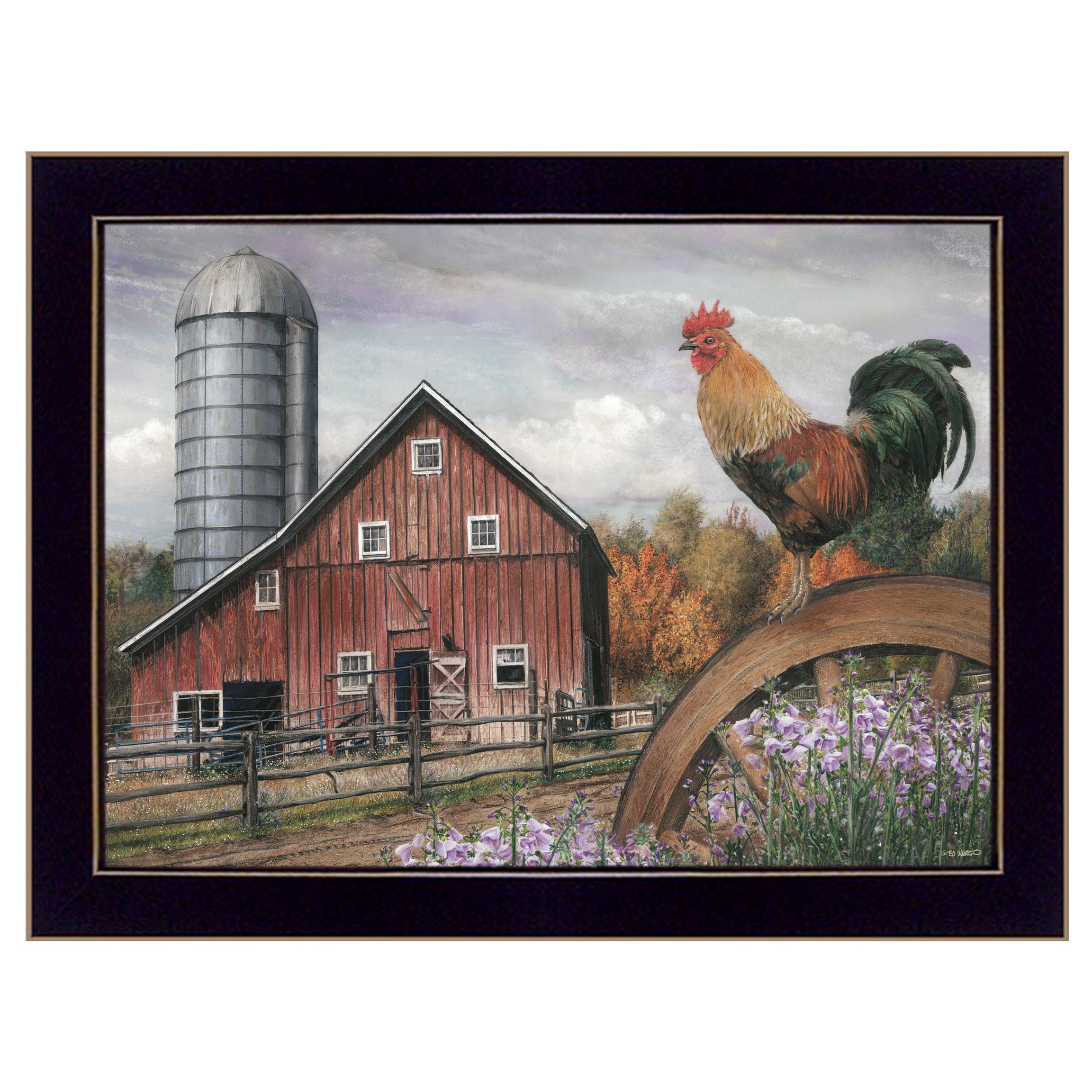 "Good Morning Vermont" by Ed Wargo, Ready to Hang Framed Print, Black Frame--1