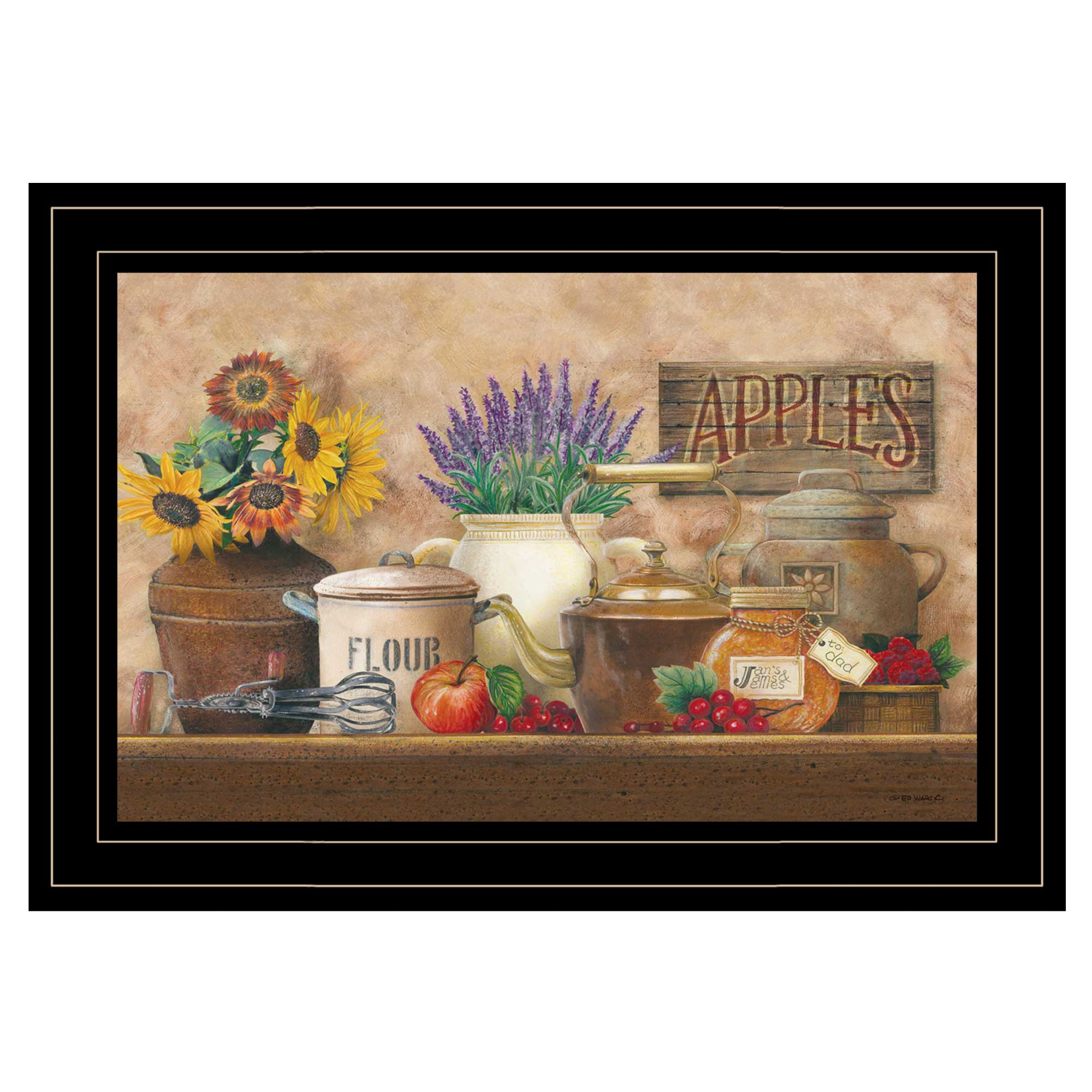 "Antique Kitchen" By Ed Wargo, Ready to Hang Framed Print, Black Frame--1