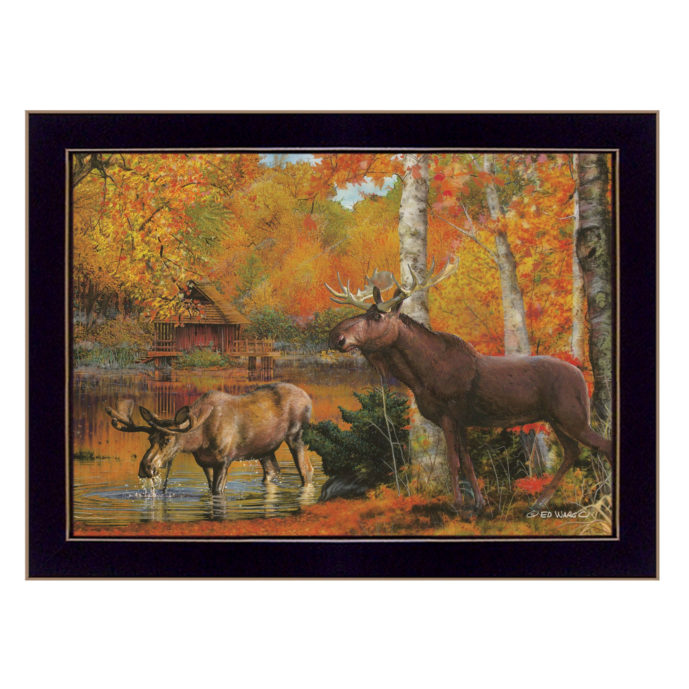 "Peaceful Retreat" By Ed Wargo, Ready to Hang Framed Print, Black Frame--1