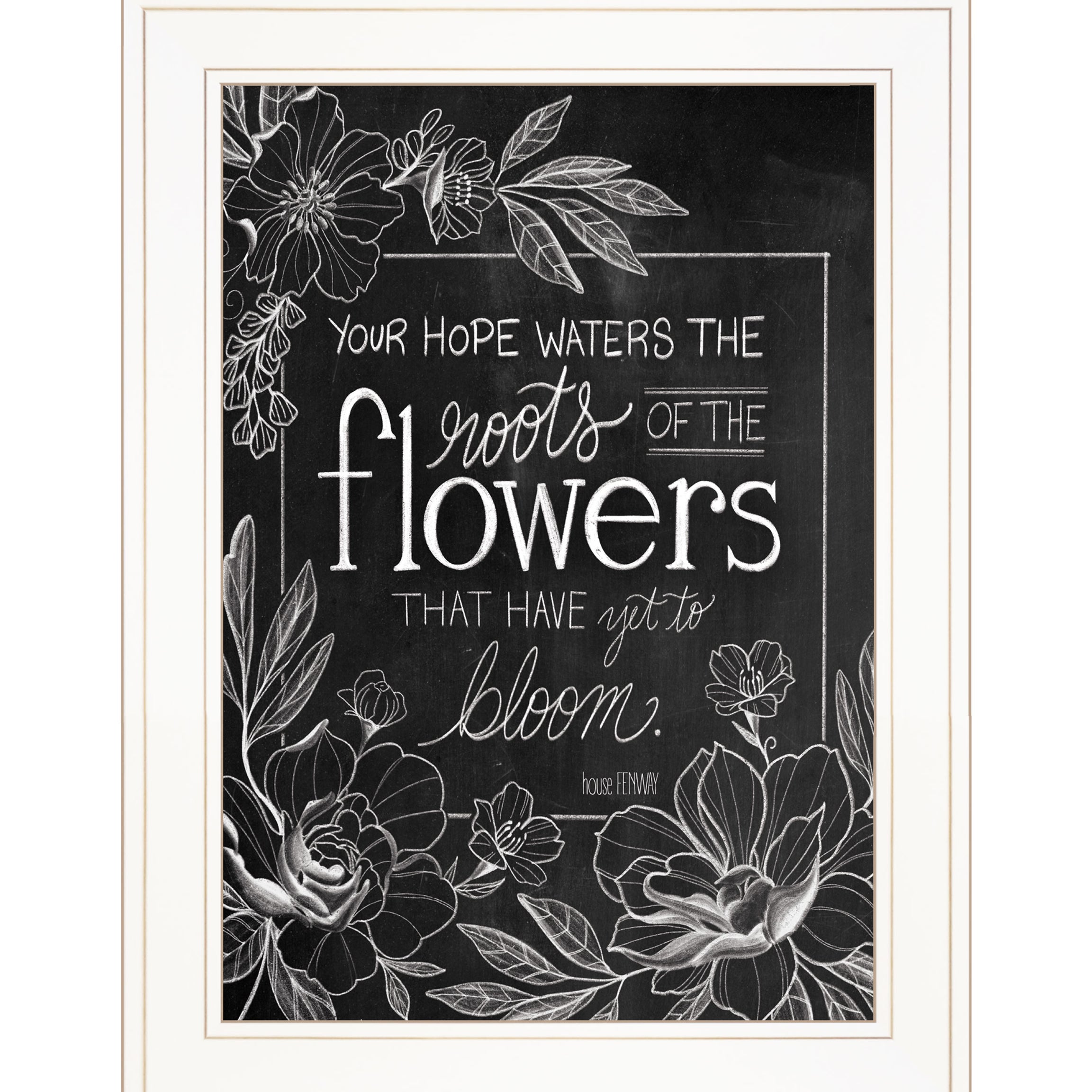 "Yet to Bloom" by HOUSE FENWAY , Ready to Hang Framed Print, White Frame--1