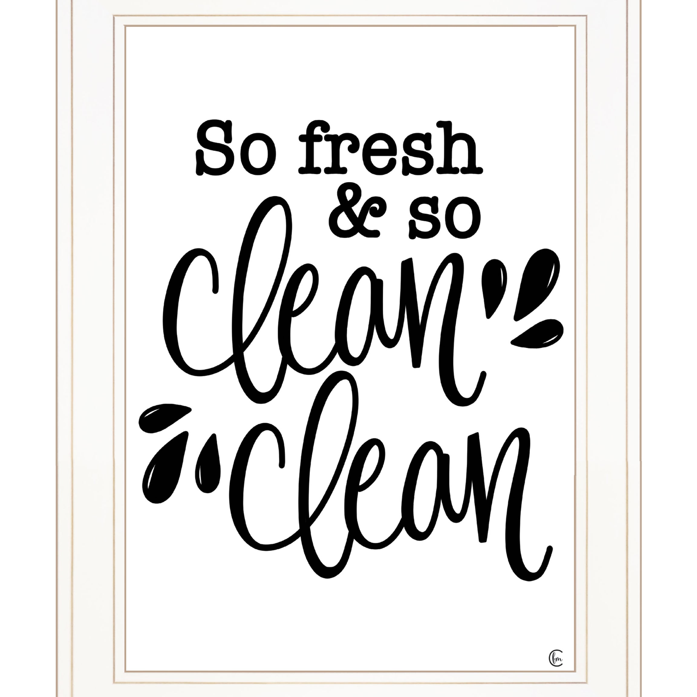 "So Clean Clean" by Fearfully Made Creations, Ready to Hang Framed Print, White Frame--1