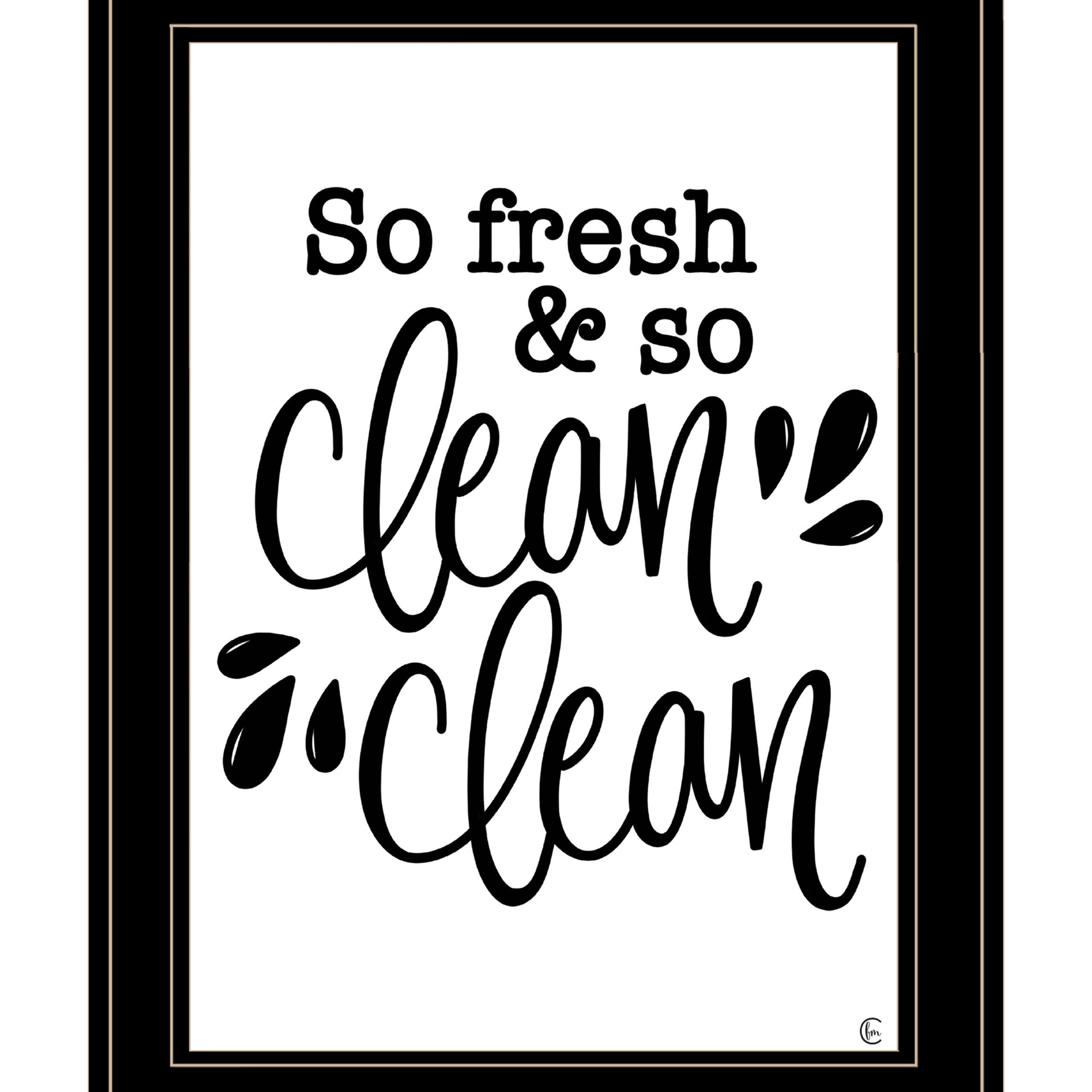 "So Clean Clean" by Fearfully Made Creations, Ready to Hang Framed Print, Black Frame--1