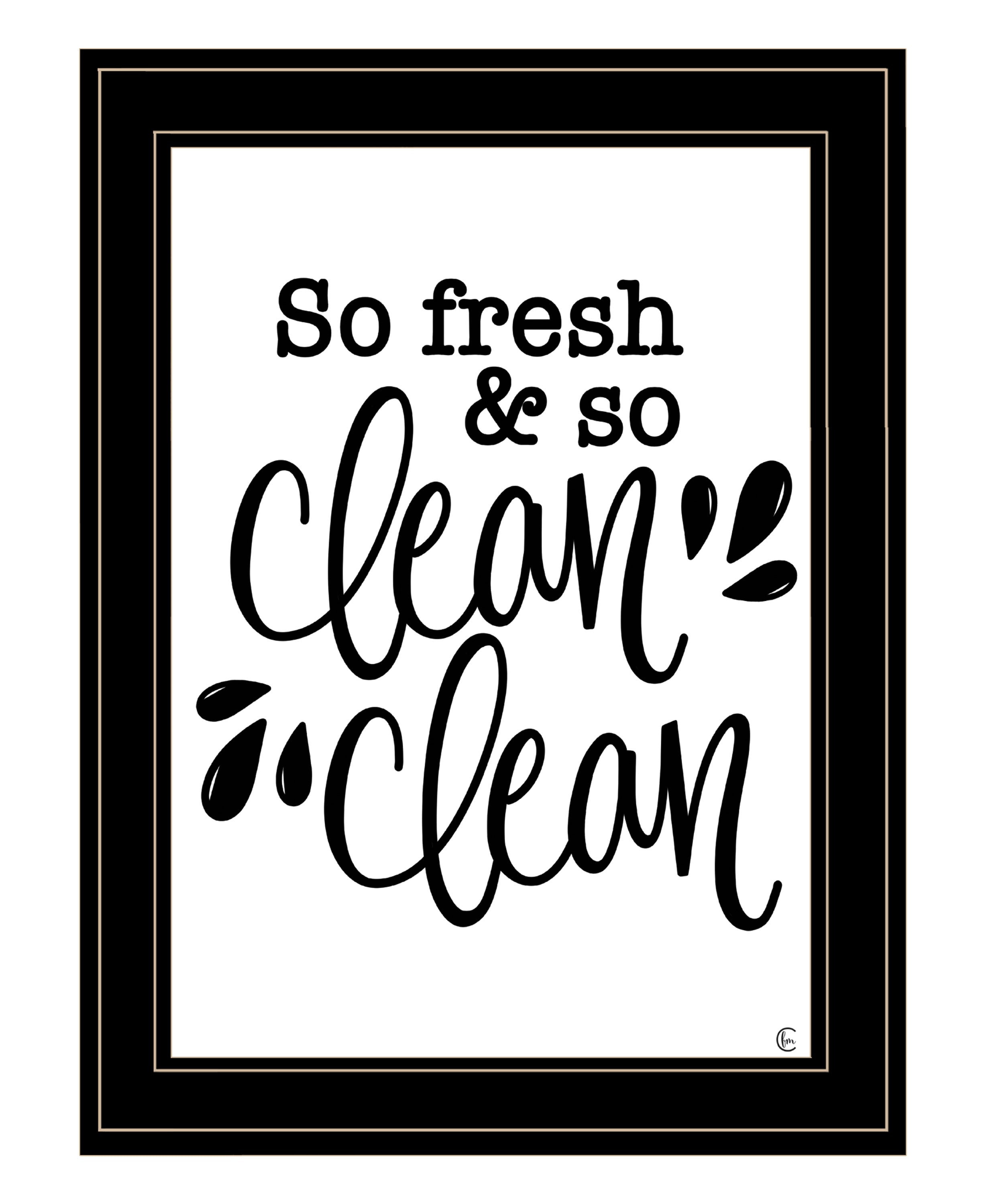 "So Clean Clean" by Fearfully Made Creations, Ready to Hang Framed Print, Black Frame--1