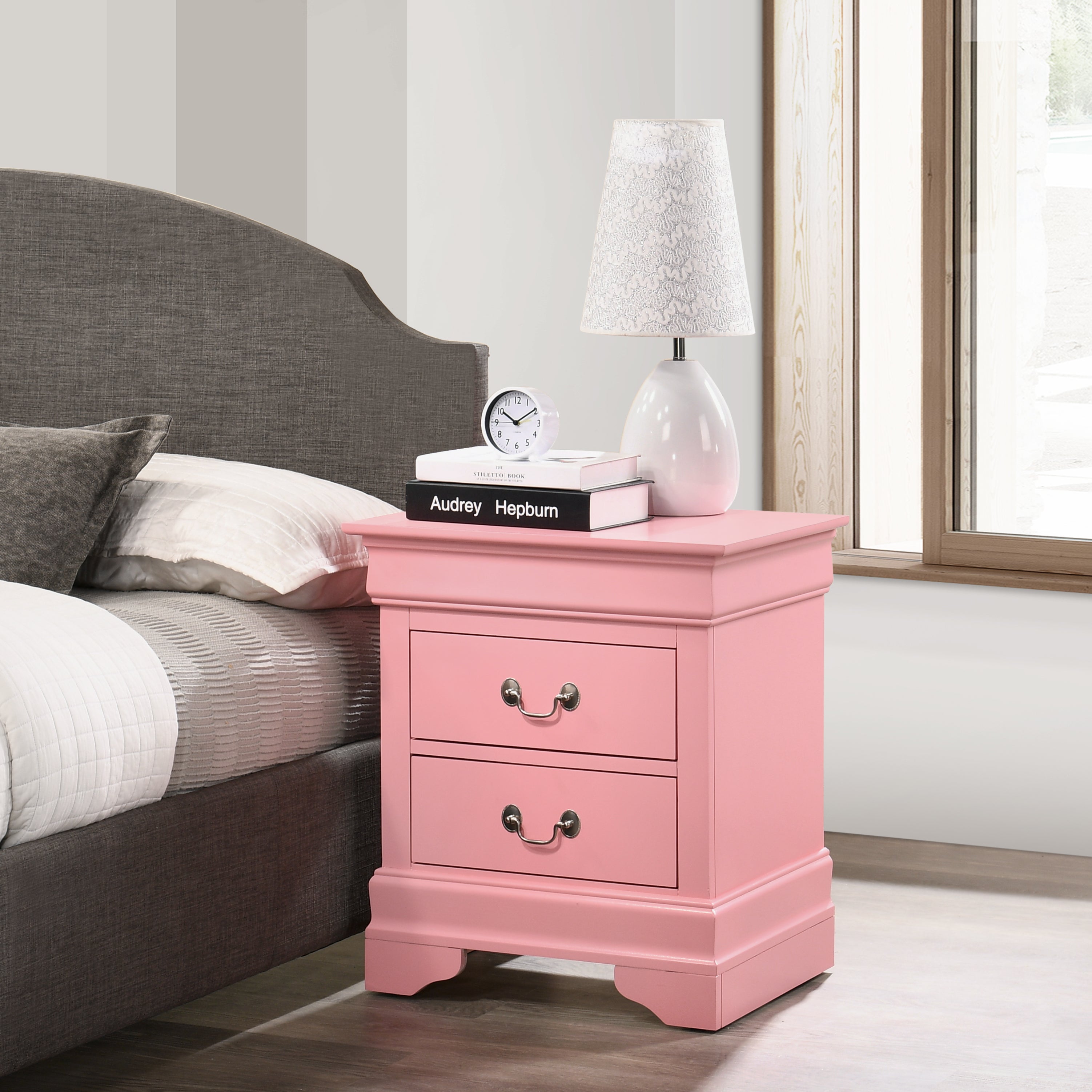 Glory Furniture LouisPhillipe G02104-N Nightstand , Pink--1