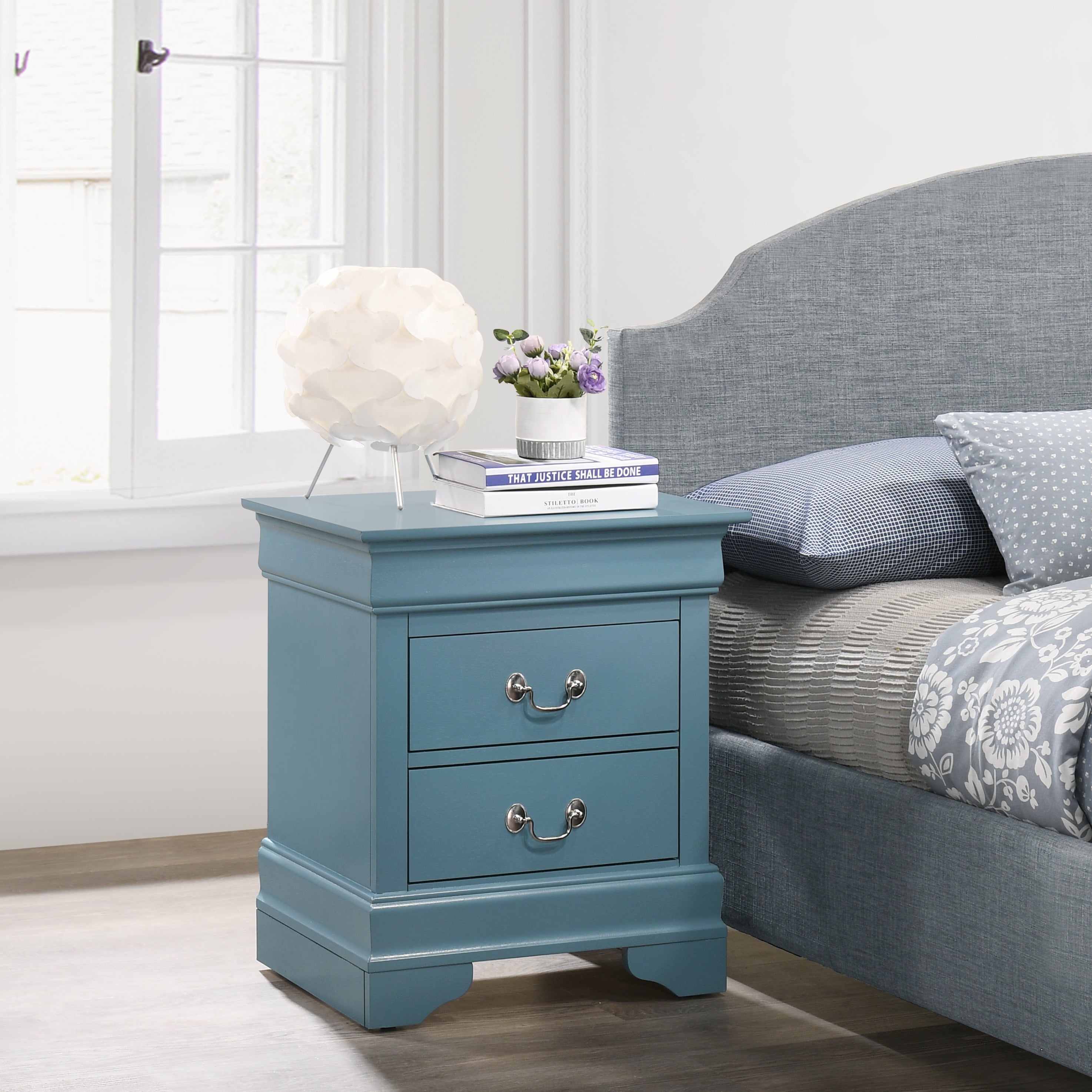 Glory Furniture LouisPhillipe G02180-N Nightstand , Teal--1