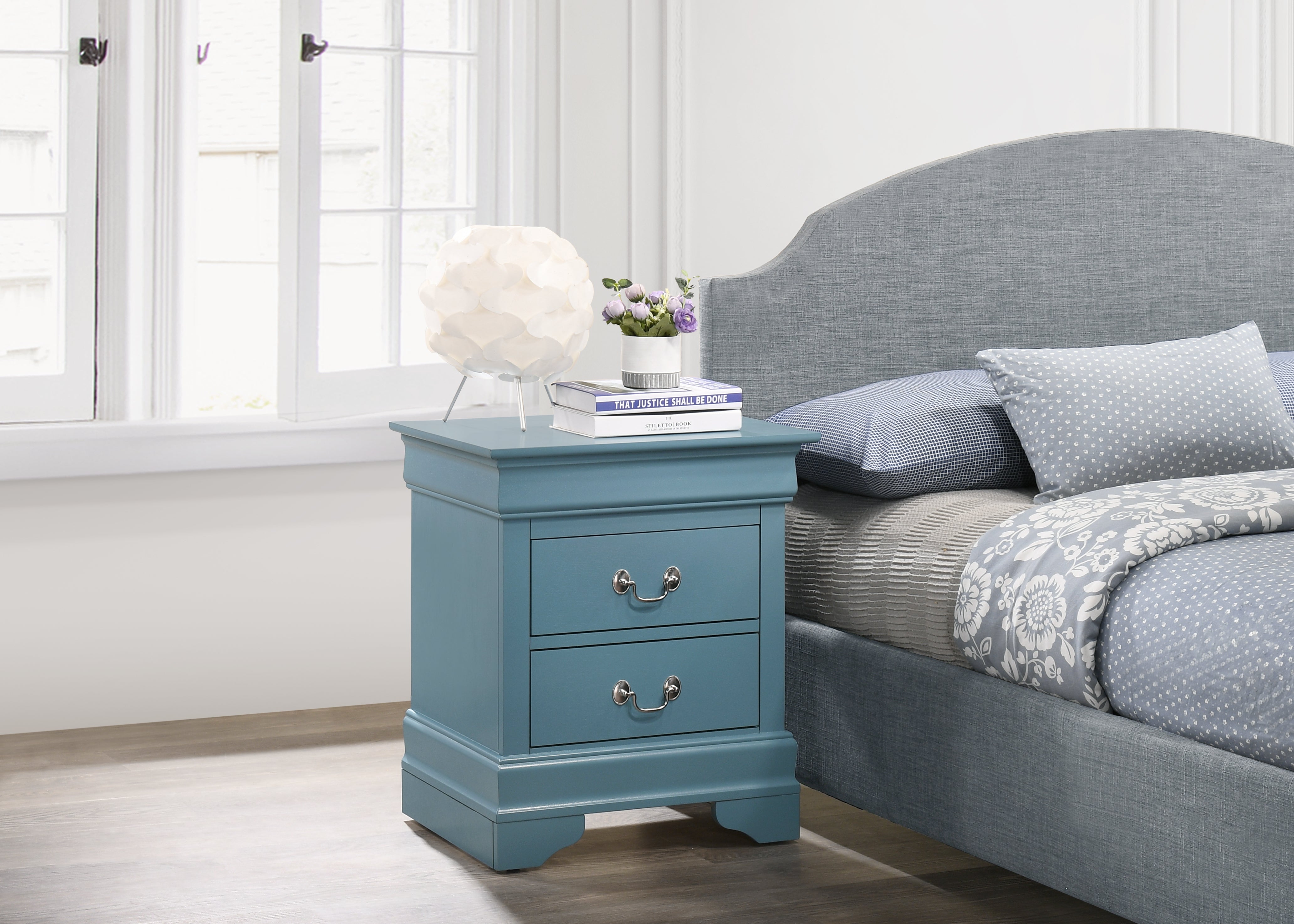 Glory Furniture LouisPhillipe G02180-N Nightstand , Teal--1