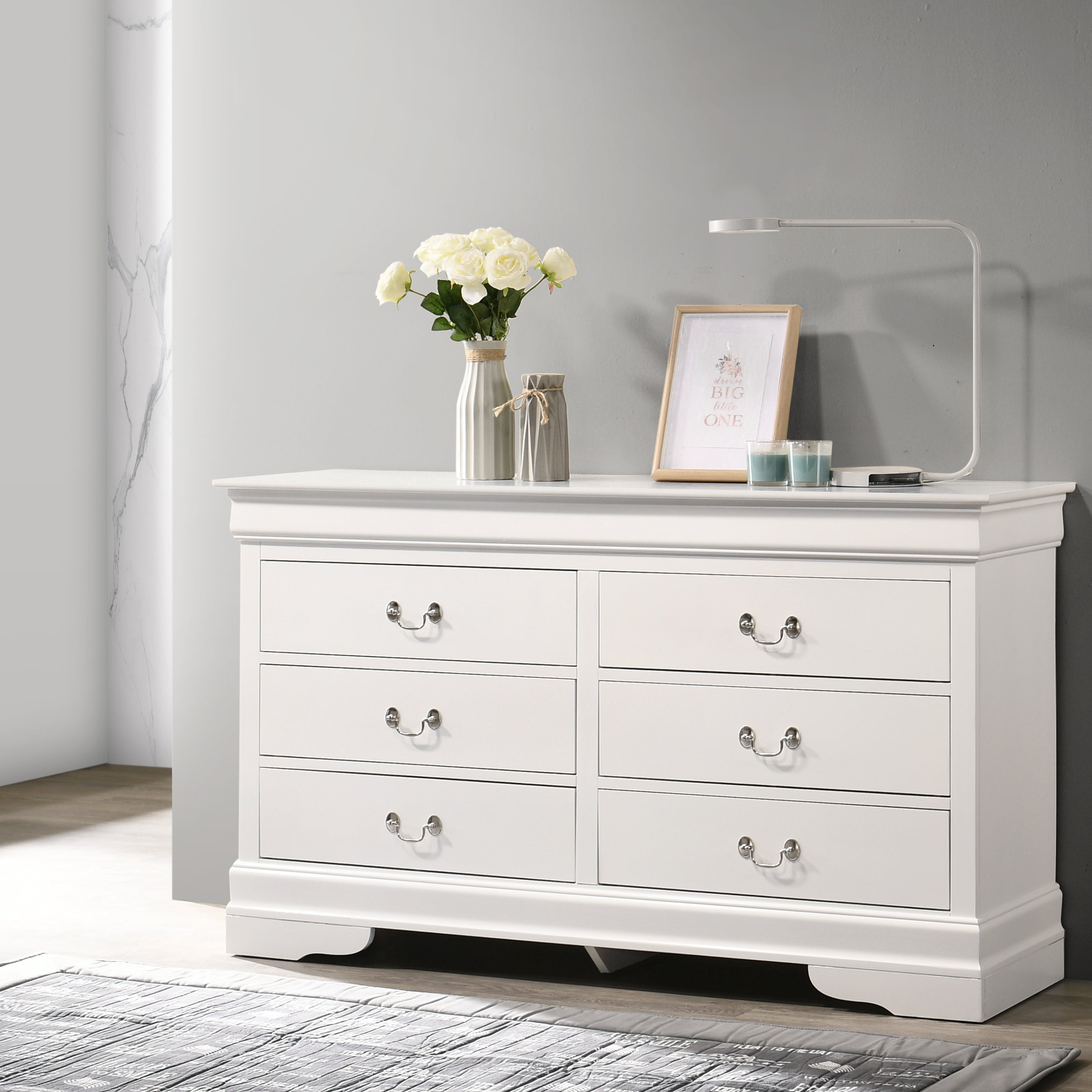 Glory Furniture LouisPhillipe G02190-D Dresser , White--1