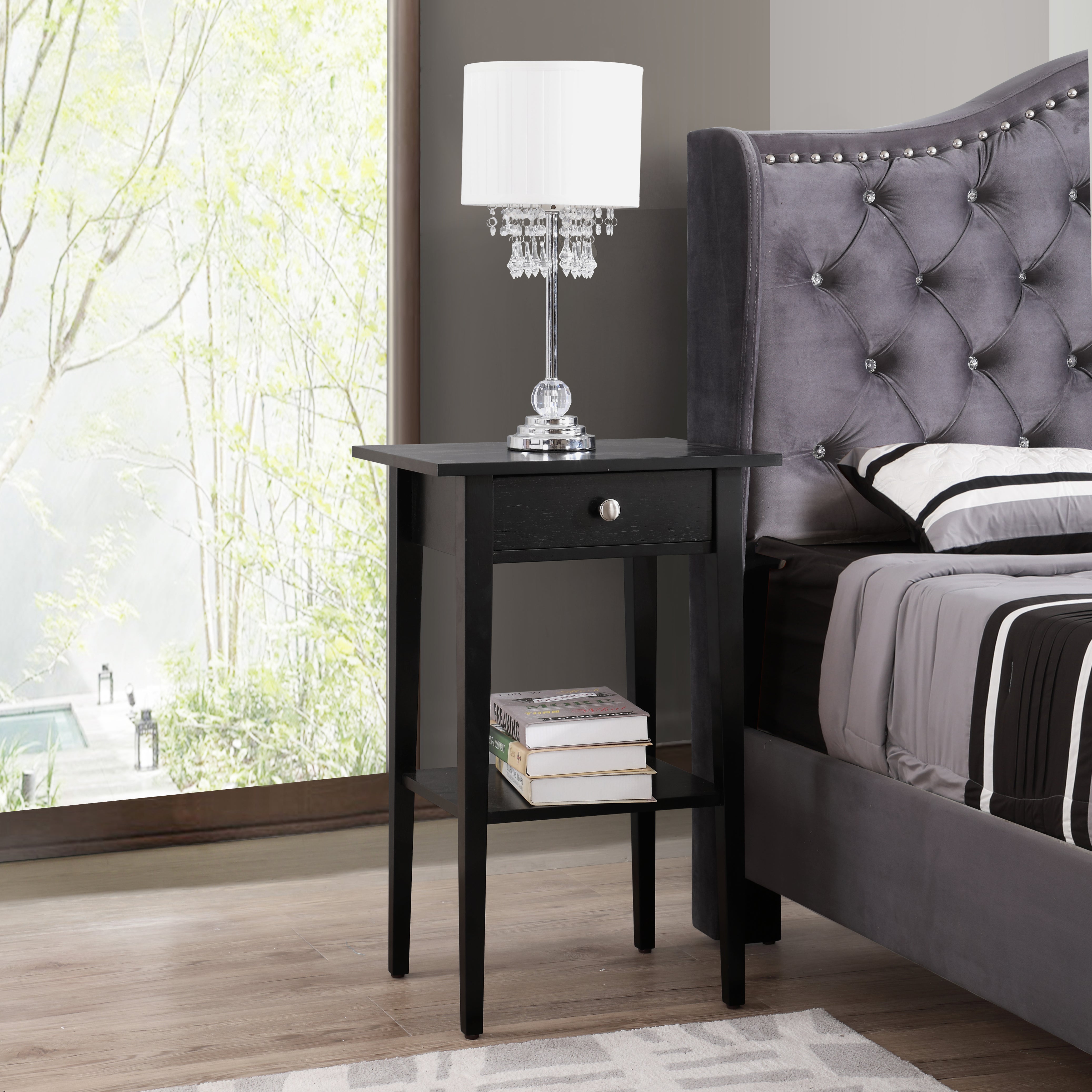 Glory Furniture Dalton G037-N Nightstand , Black--1