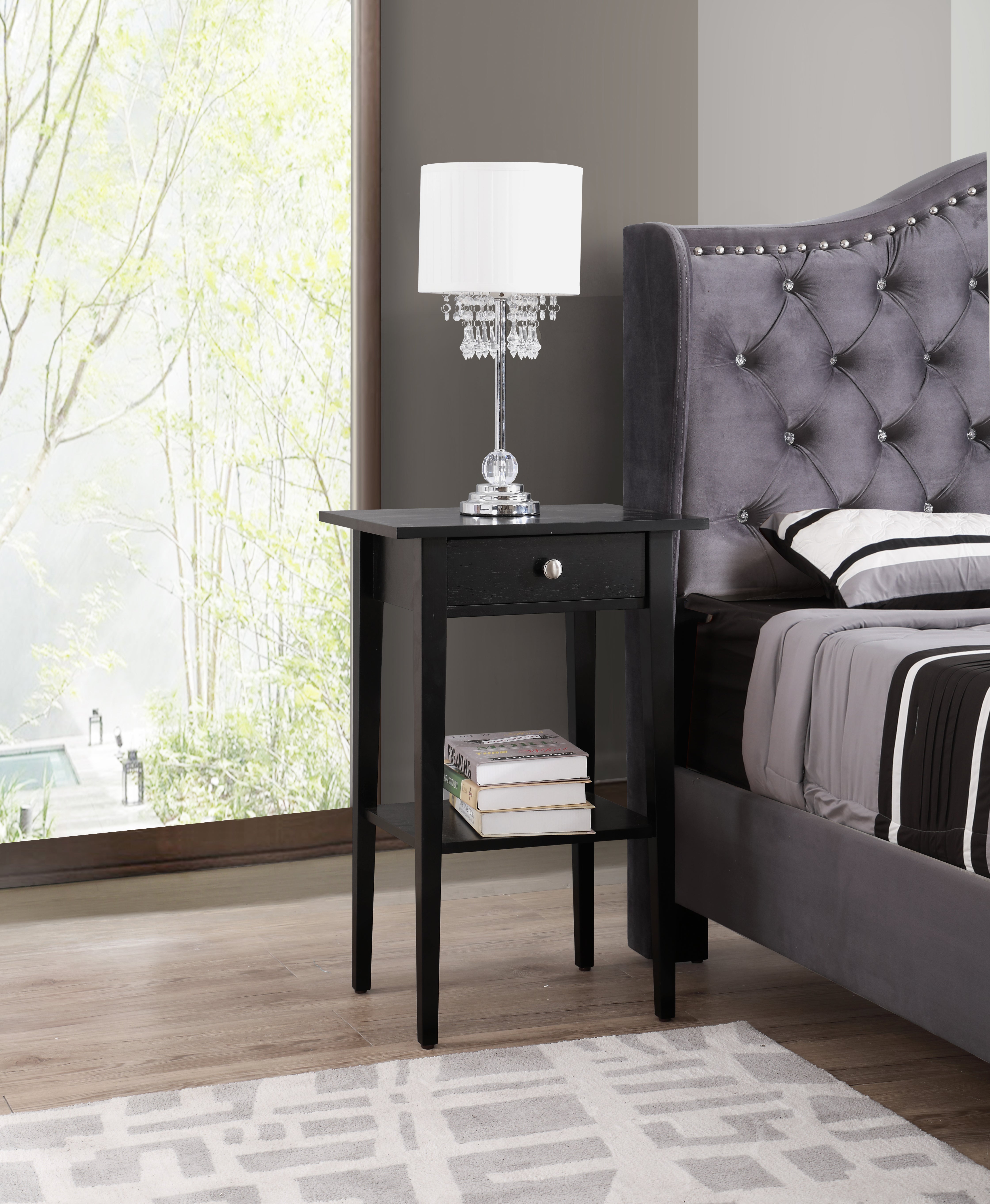 Glory Furniture Dalton G037-N Nightstand , Black--1