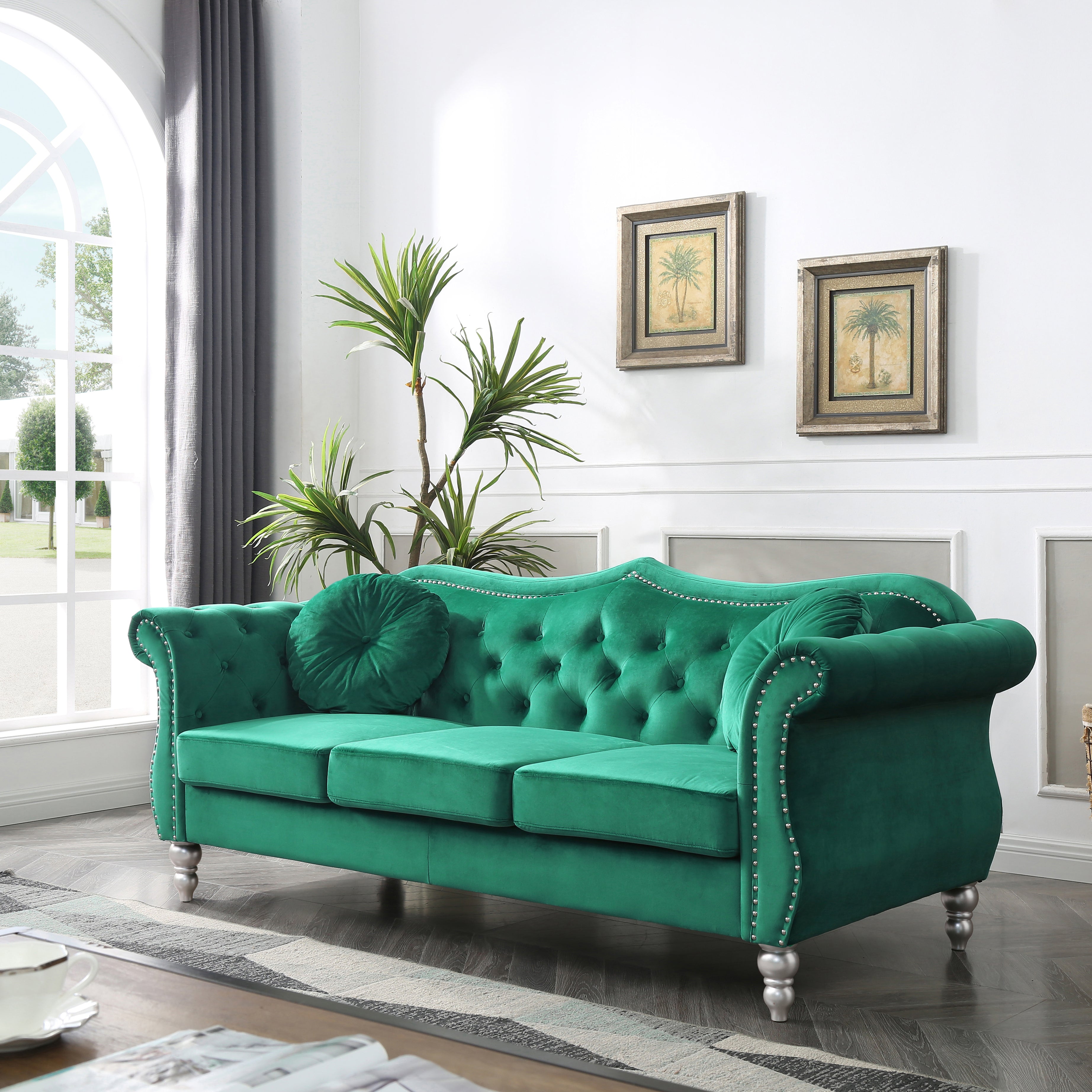 Glory Furniture Hollywood G0662A-S Sofa , GREEN--1