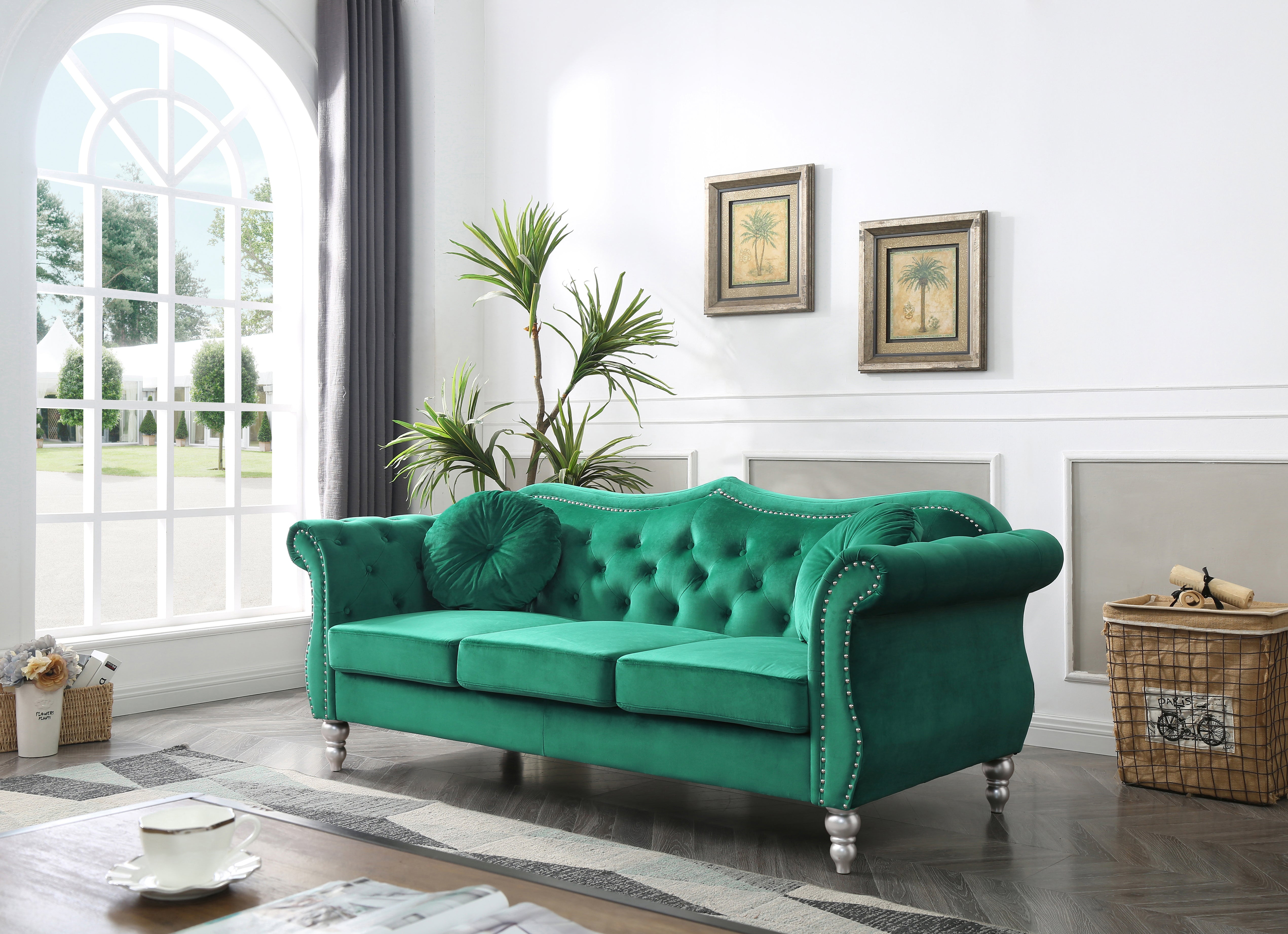 Glory Furniture Hollywood G0662A-S Sofa , GREEN--1