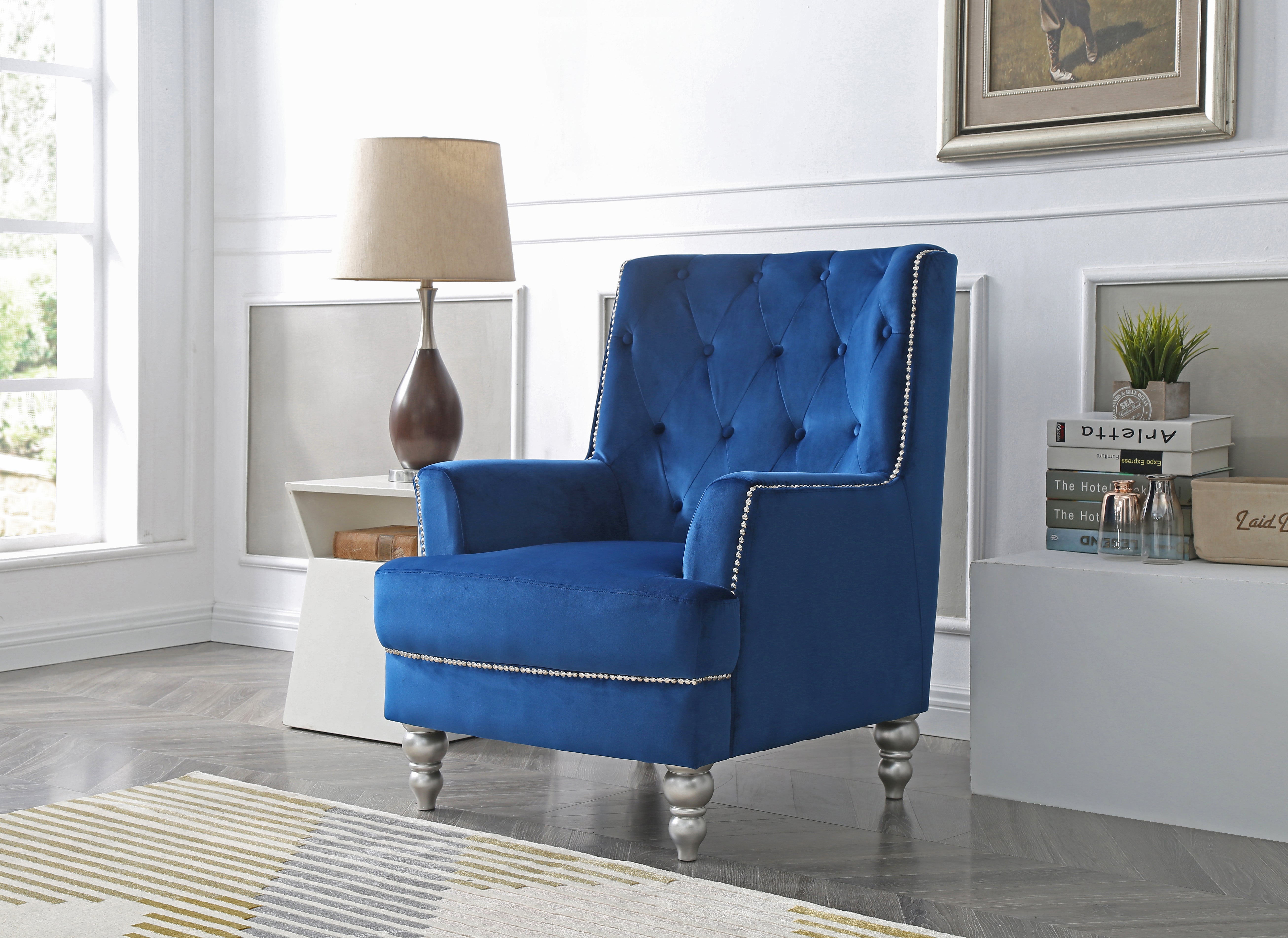 Glory Furniture Pamona G0913-C Chair , NAVY BLUE--1