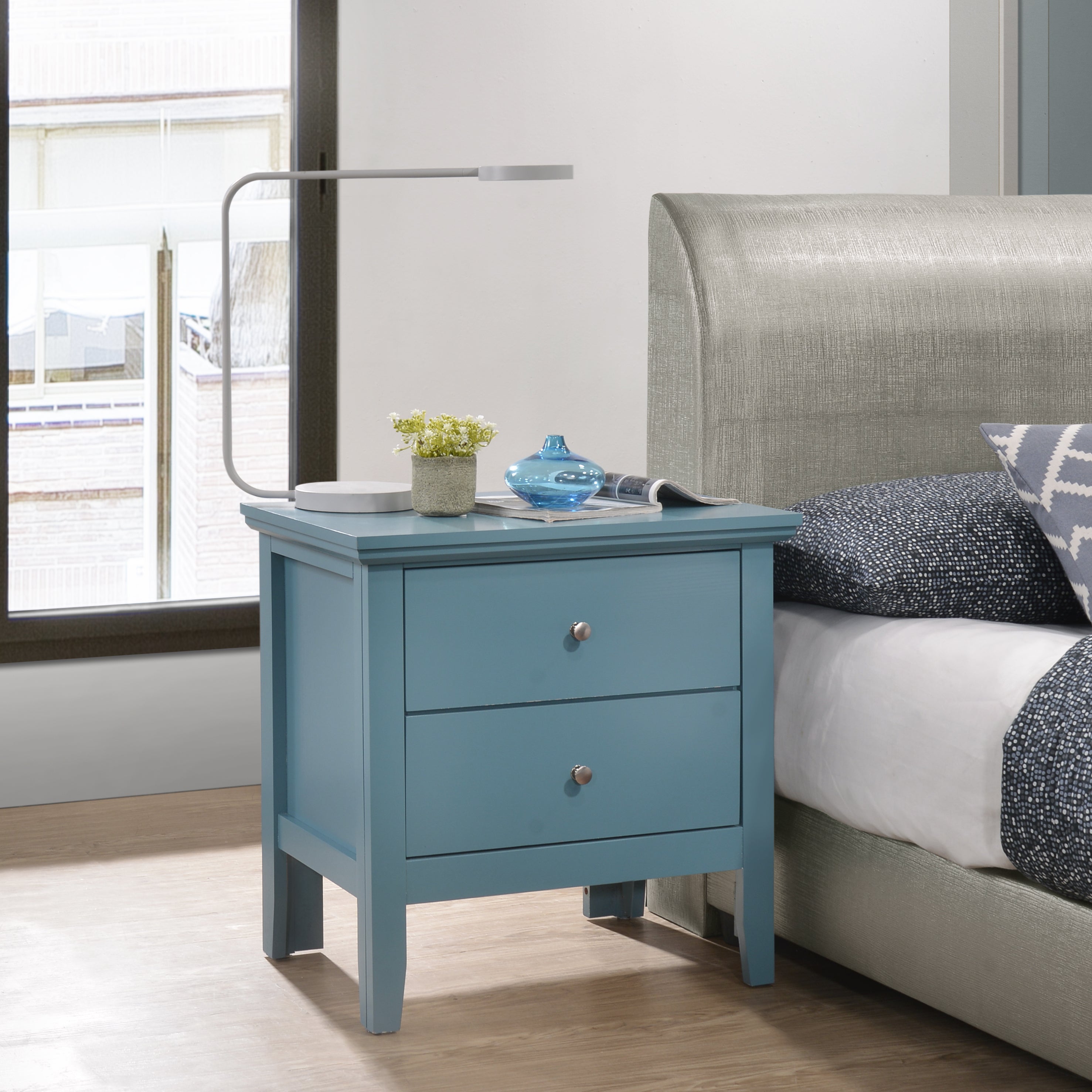 Glory Furniture Primo G1338-N Nightstand , Teal--1