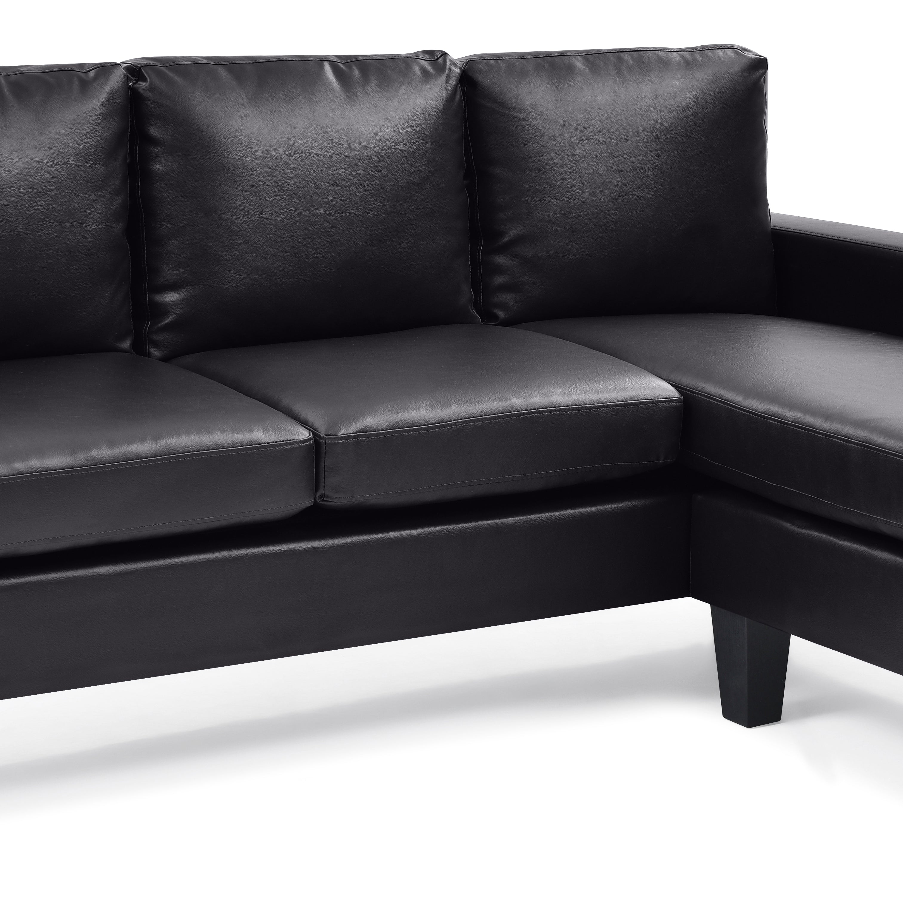 Glory Furniture Jenna G213-SCH Sofa Chaise , BLACK--2