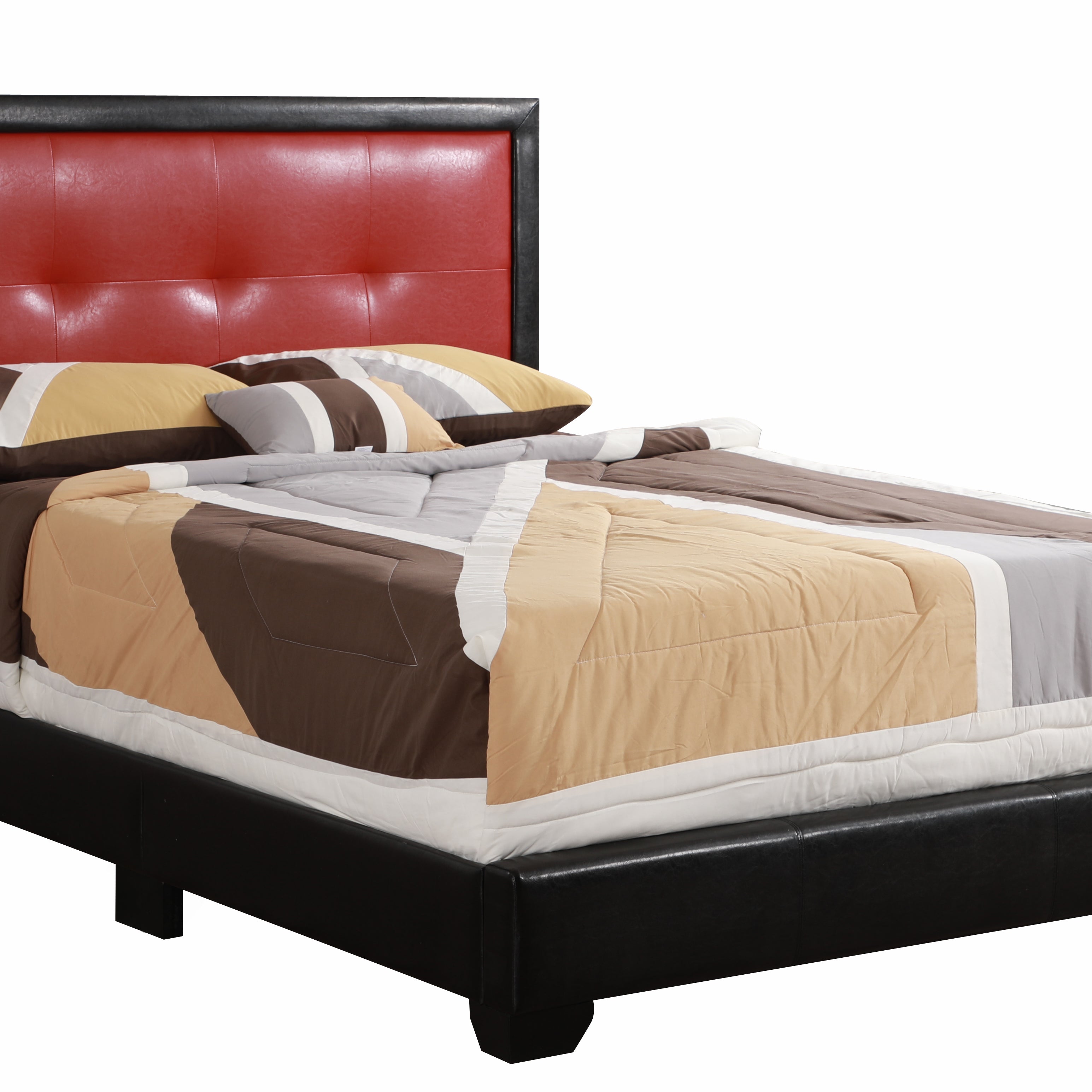 Glory Furniture Panello G2589-QB-UP Queen  Bed , BLACK and RED--1