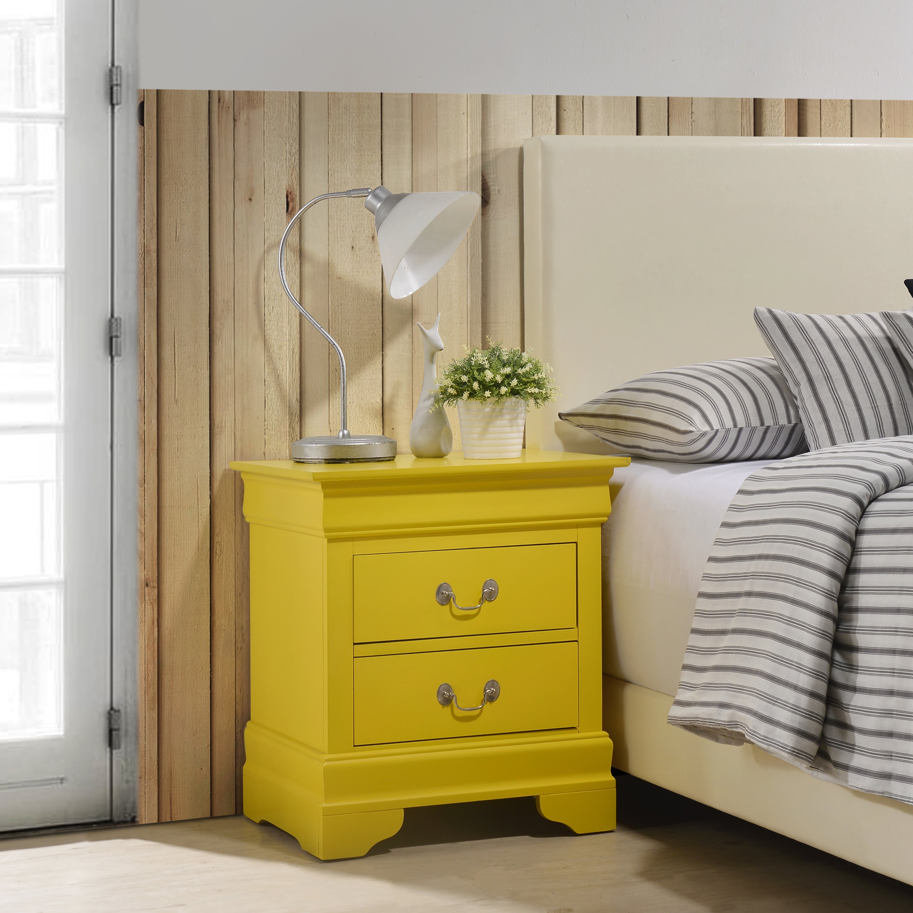 Glory Furniture Louis Phillipe G3102-N Nightstand , Yellow--1