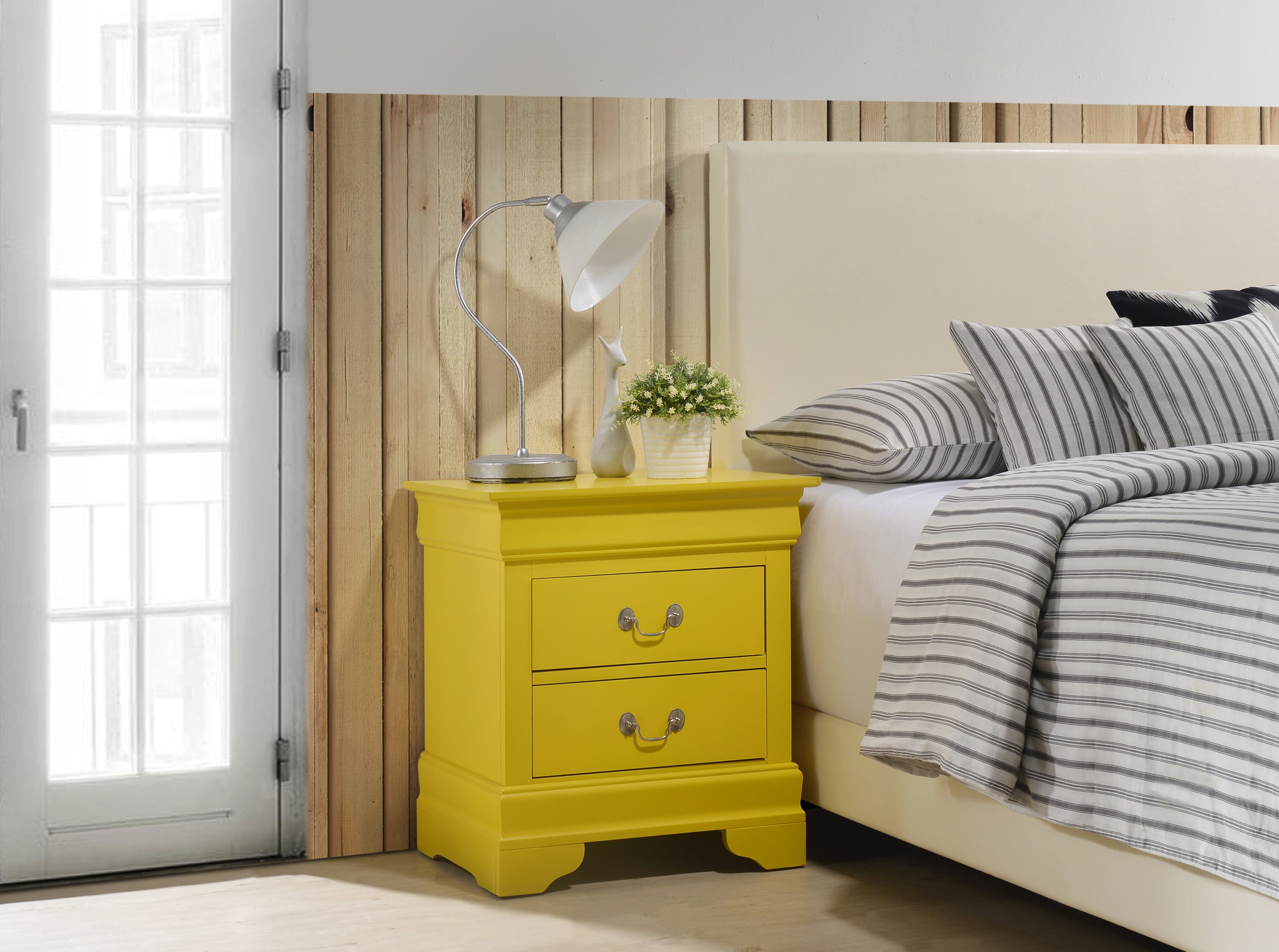 Glory Furniture Louis Phillipe G3102-N Nightstand , Yellow--1