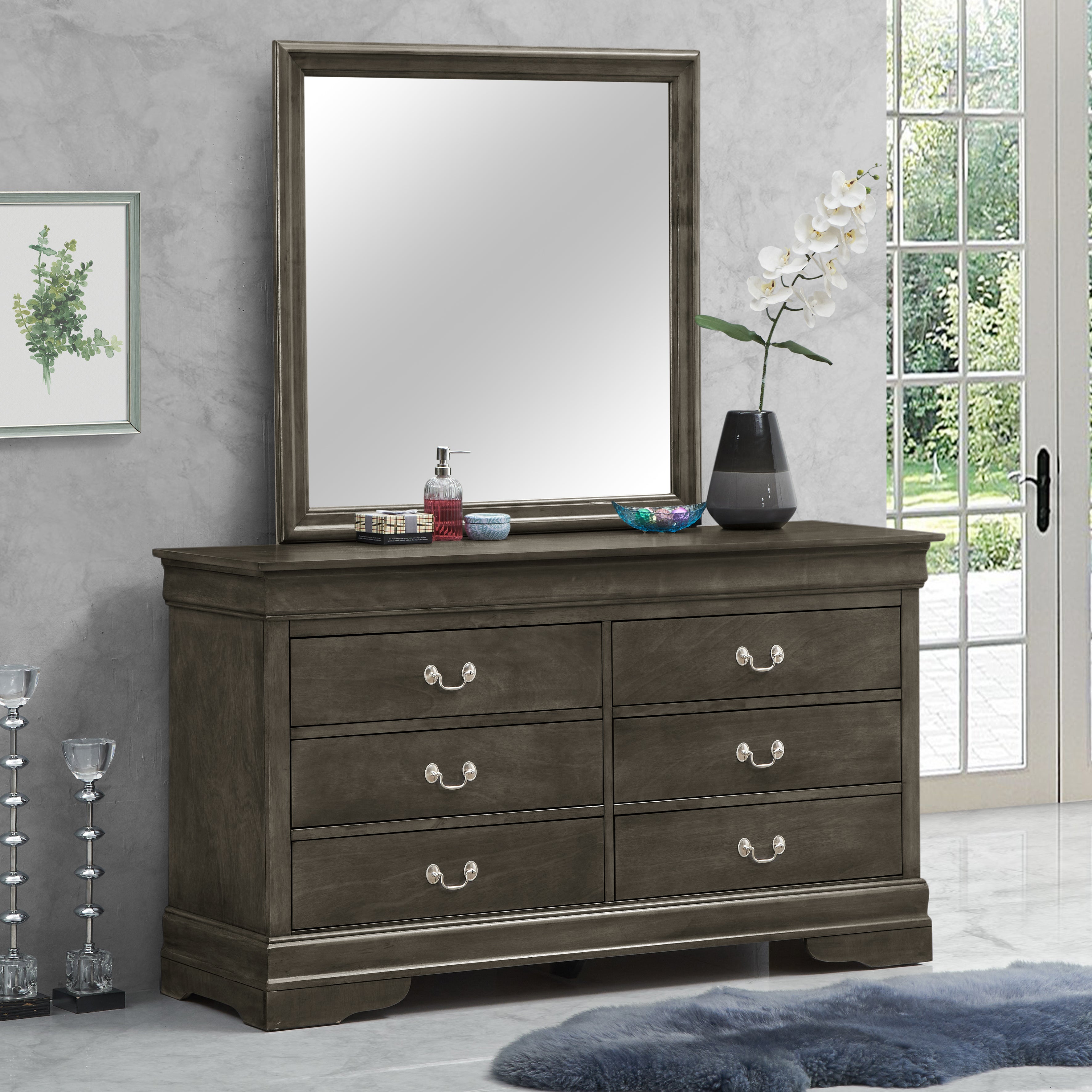 Glory Furniture Louis Phillipe G3105-D Dresser , Gray--1