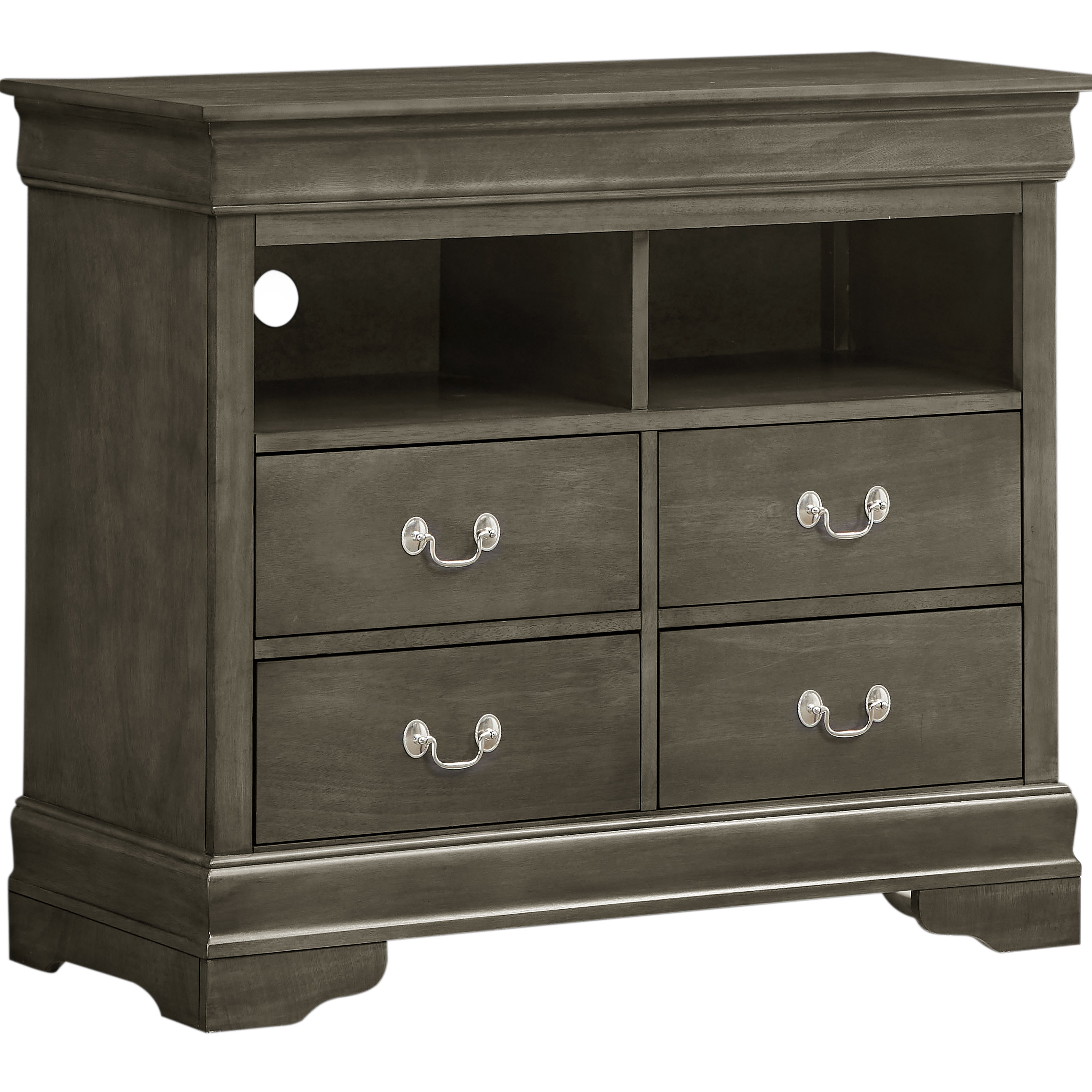 Glory Furniture Louis Phillipe G3105-TV Media Chest , Gray--2