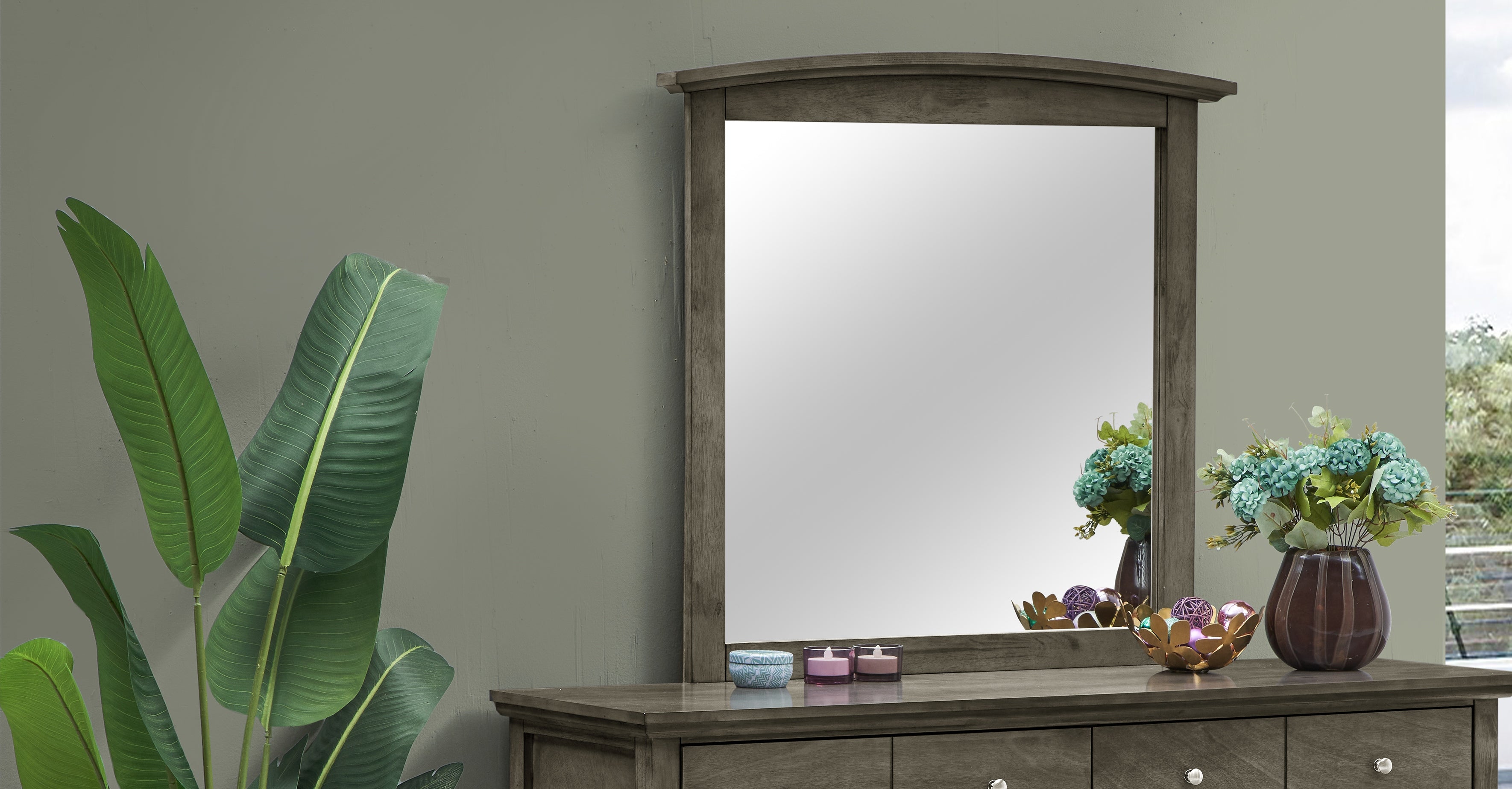 Glory Furniture Hammond G5405-M Mirror , Gray--1