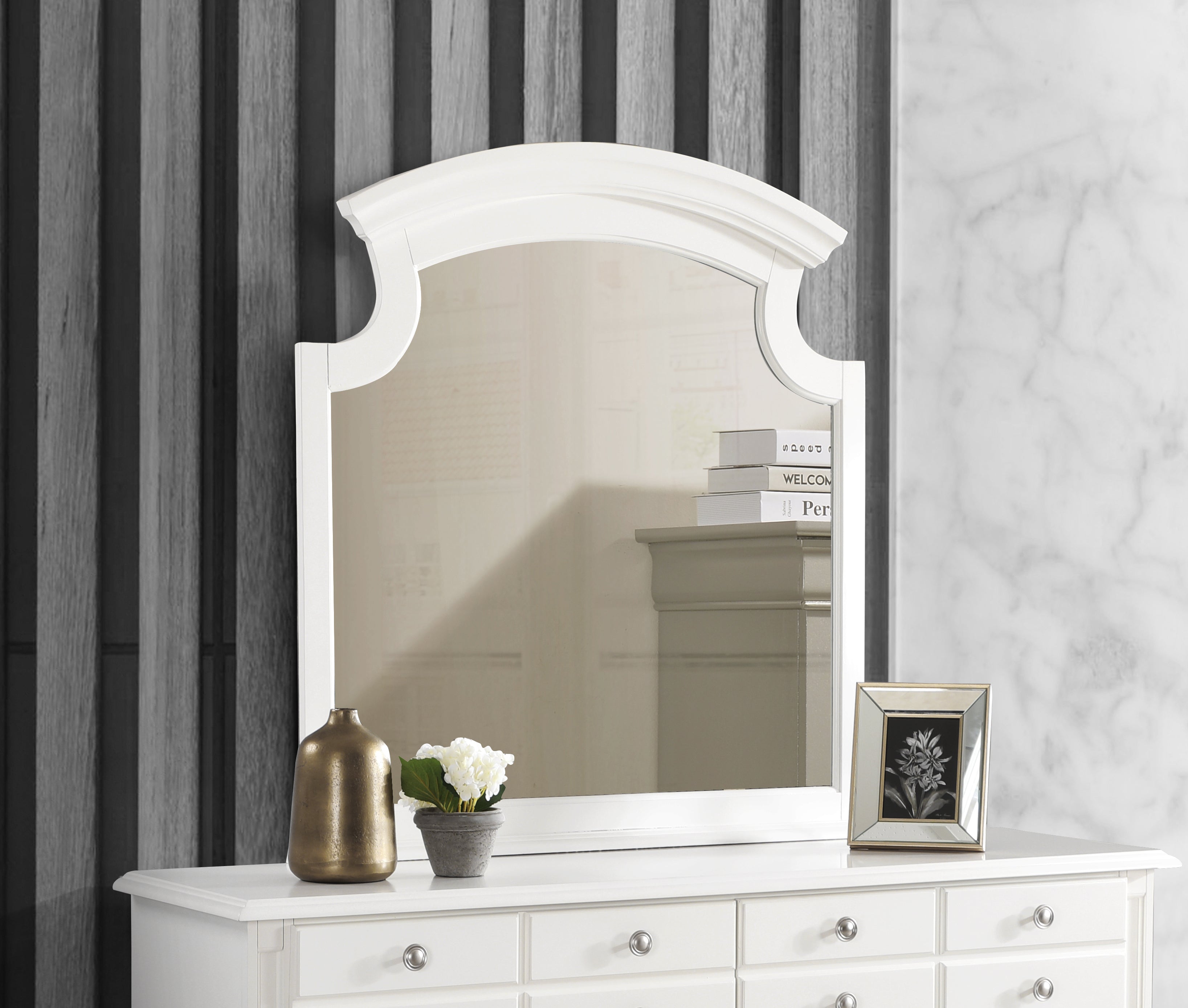 Glory Furniture Summit G5975-M Mirror , White--1