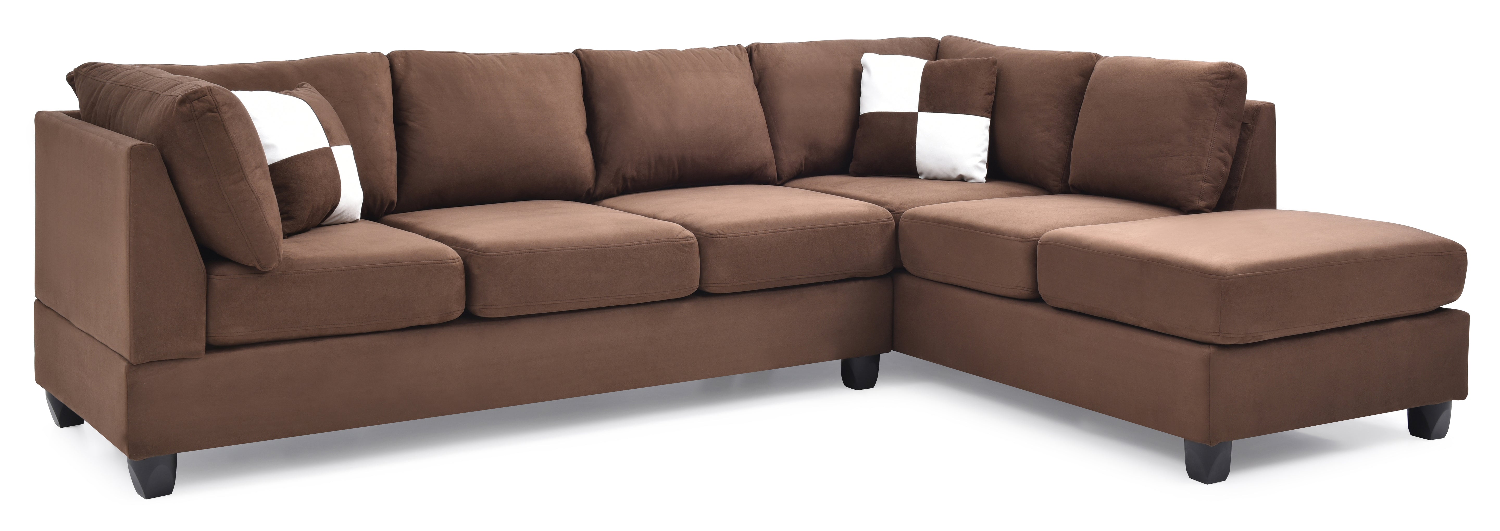 Glory Furniture Malone G632B-SC Sectional ( 3 Boxes) , CHOCOLATE--2