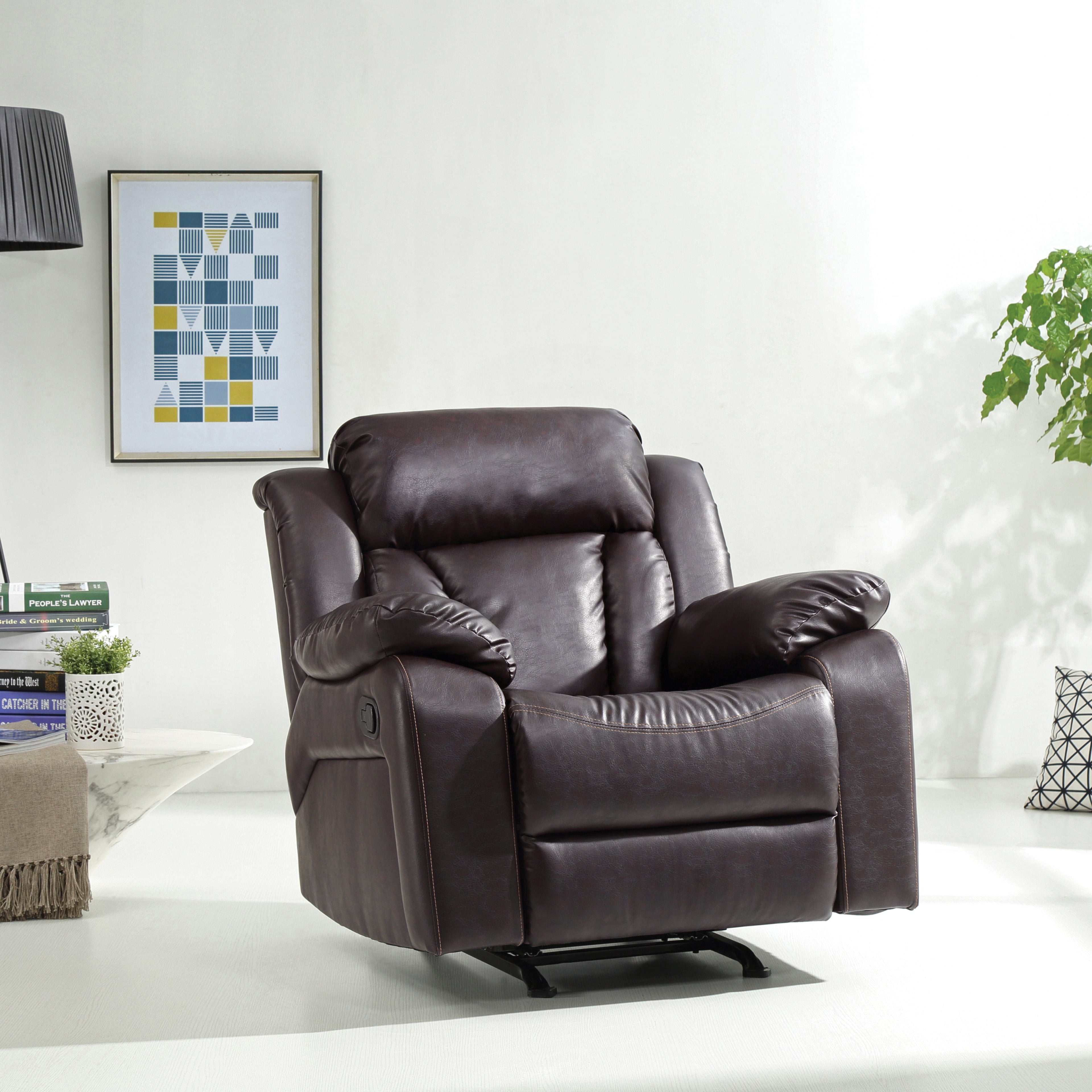 Glory Furniture Daria G686-RC Rocker Recliner , DARK BROWN--1